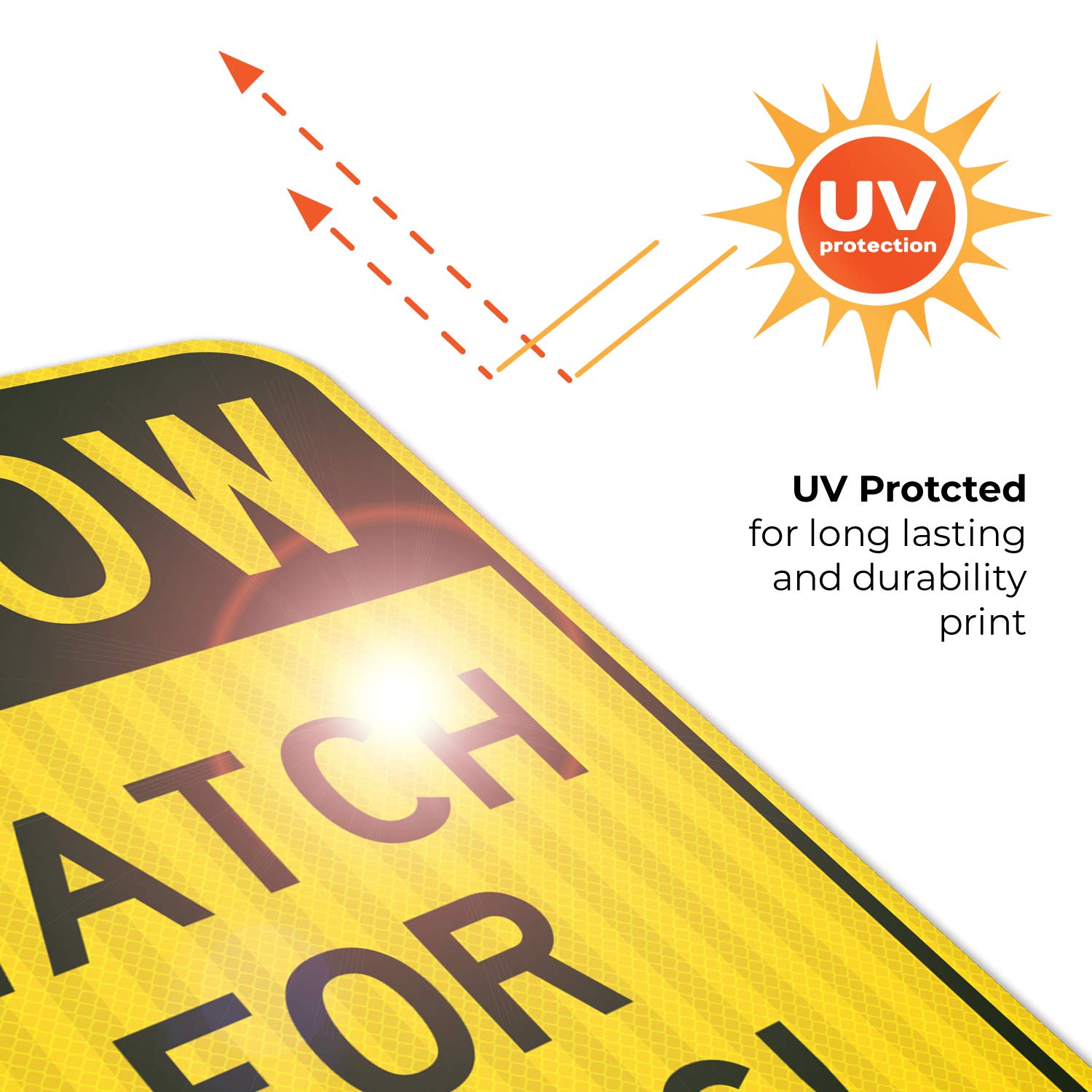 Slow Watch for Dogs - 12x18 Inch Reflective Aluminum Sign, 3M Reflective, Weatherproof & Fade Resistant - Perfect for Dog Parks, Backyards & Driveway Safety - Made in USA