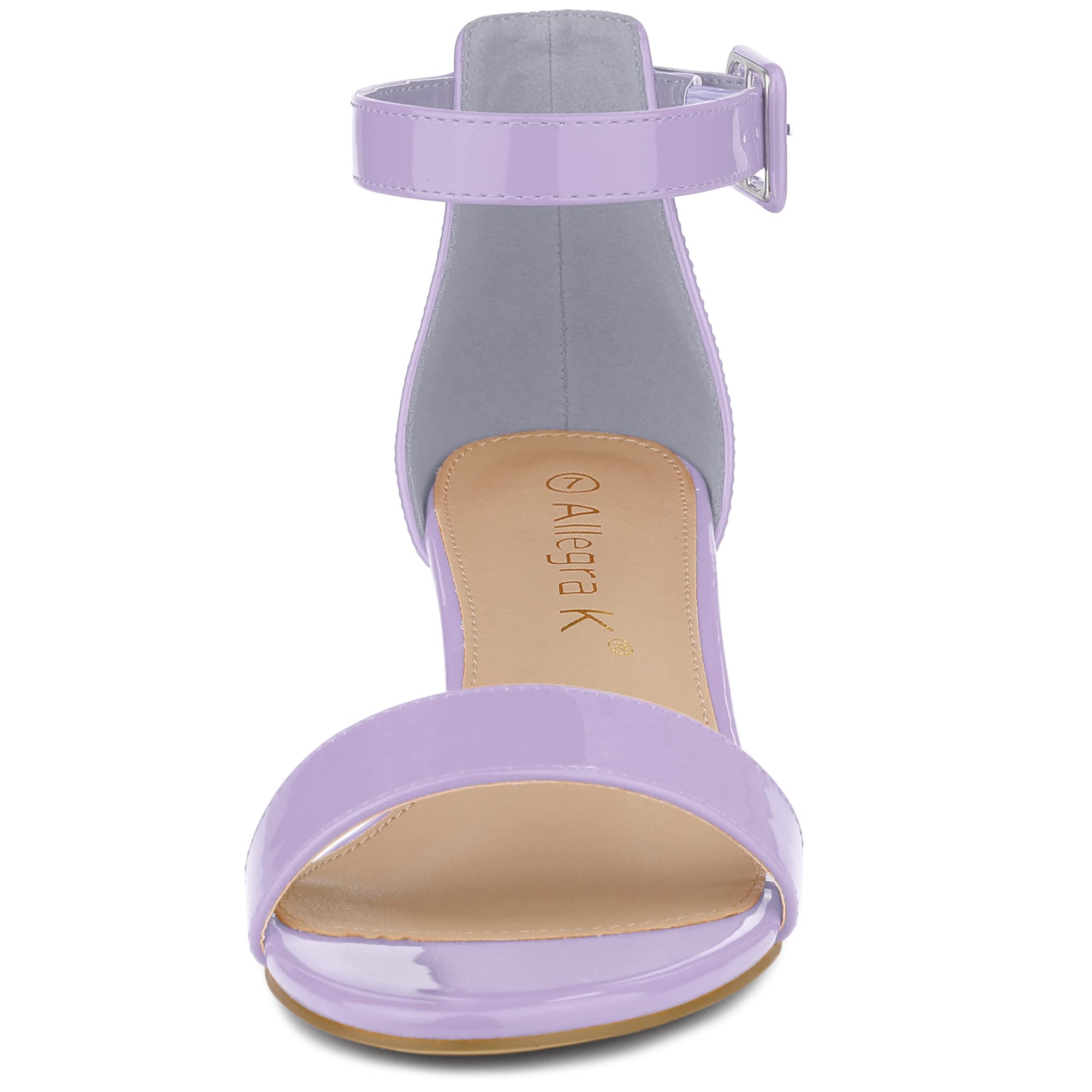 Allegra K Women's Block Low Heel Ankle Strap Sandals - Comfortable Summer Dress Shoes for Casual Outings, Weddings & Beach Vacations