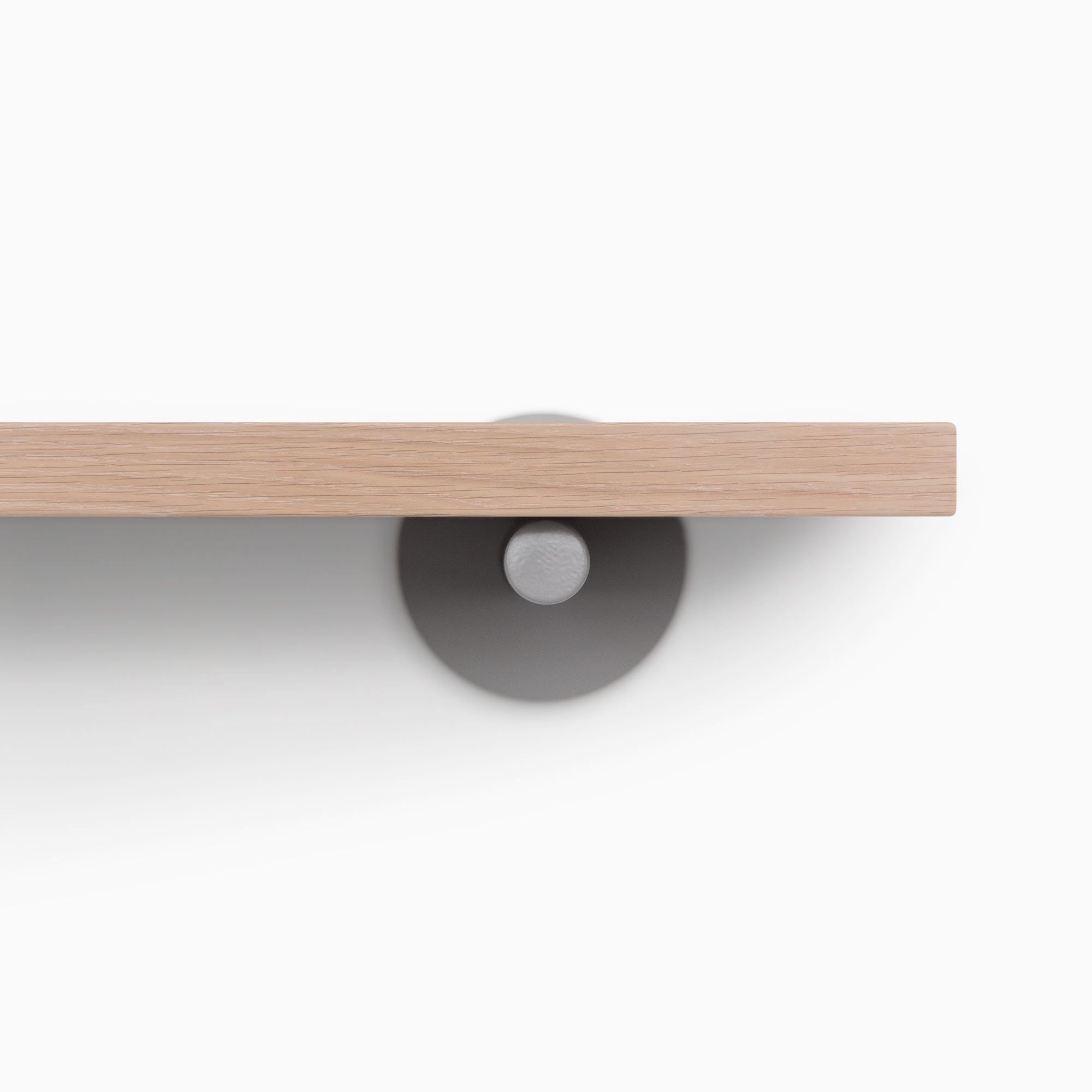 Roderick Glazed White Oak Wall Shelf - Rustic Floating Shelf for Living Room, Kitchen, Bathroom & Office Decor