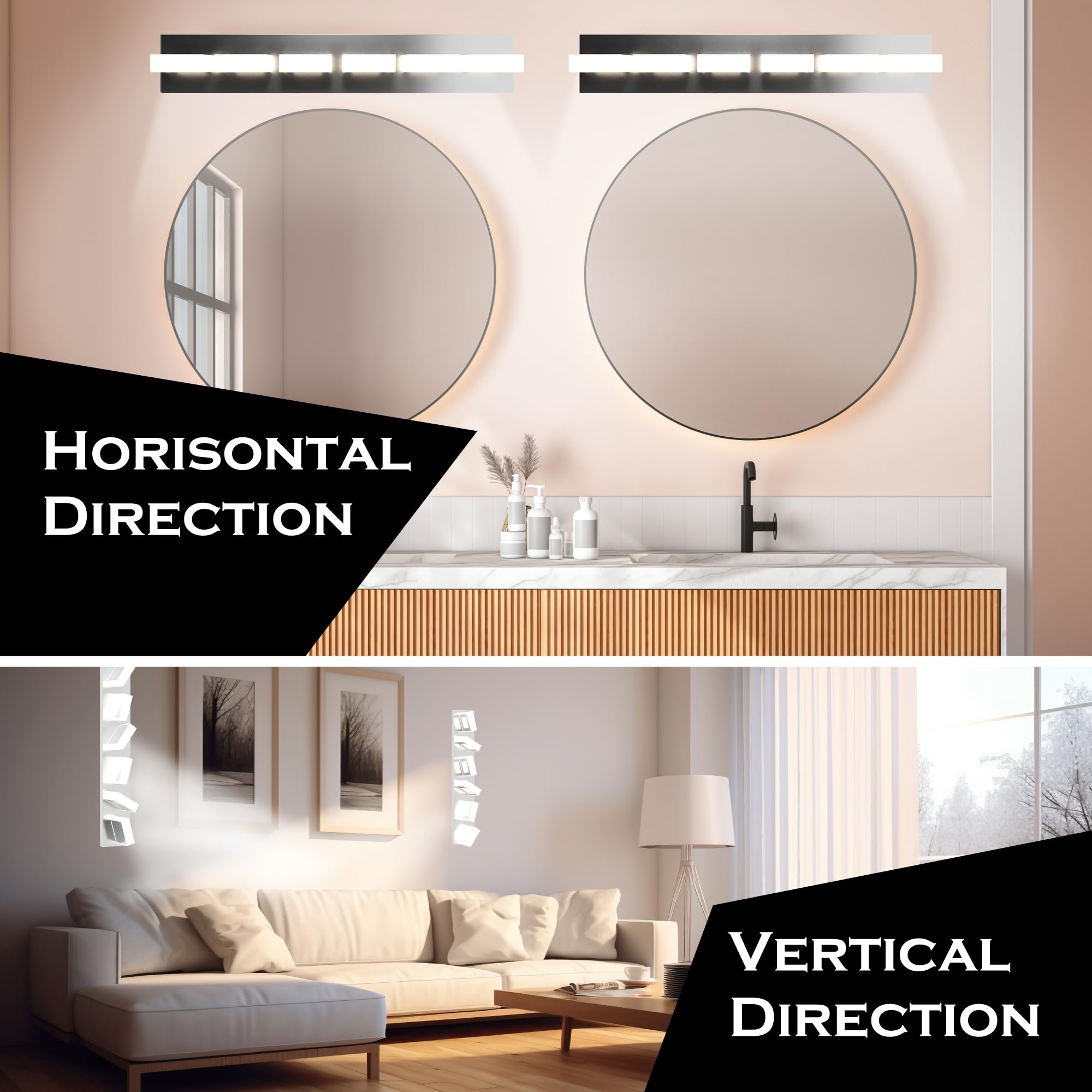 Effulgence LED Vanity Light - Modern Bathroom Mirror Light Fixture, Energy-Efficient Toilet & Restroom Lighting for Makeup, Shaving & Grooming