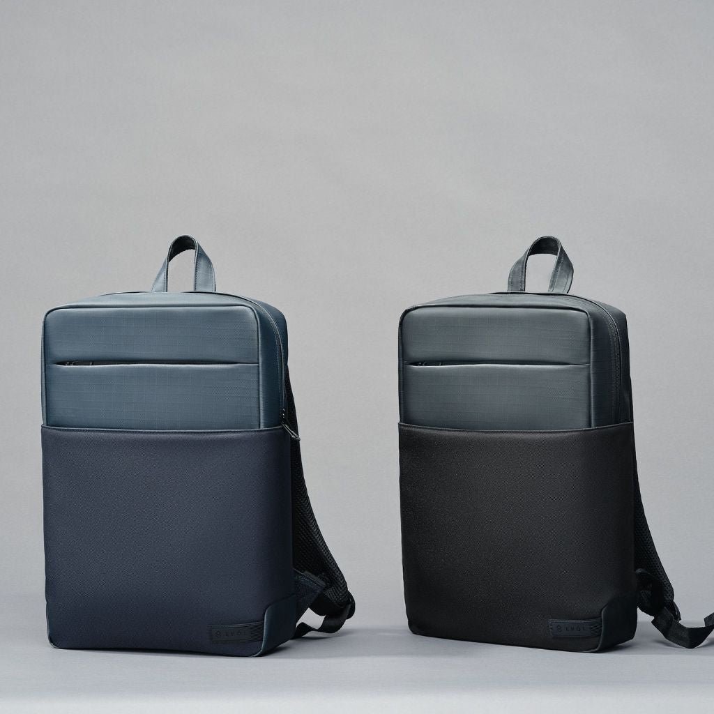 Evol Byron 15.6 Inch Laptop Business Backpack for Men & Women - Water-Resistant Navy Blue Computer Bag - Perfect for Office, Travel, and School Commute