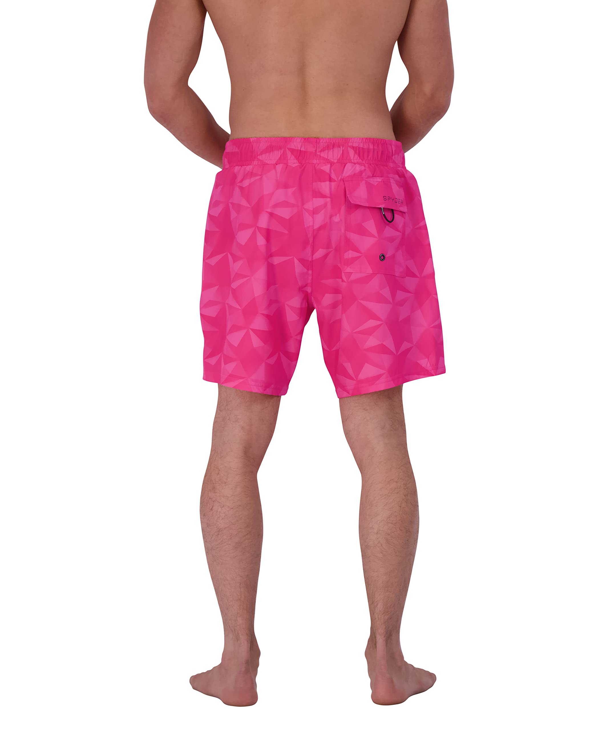 Spyder Men's Quick-Dry Stretch 7-inch Swim Trunks with UPF 50+ Sun Protection, Gym Shorts with Pockets & Mesh Liner - Perfect for Swimming, Beach, Pool & Workout