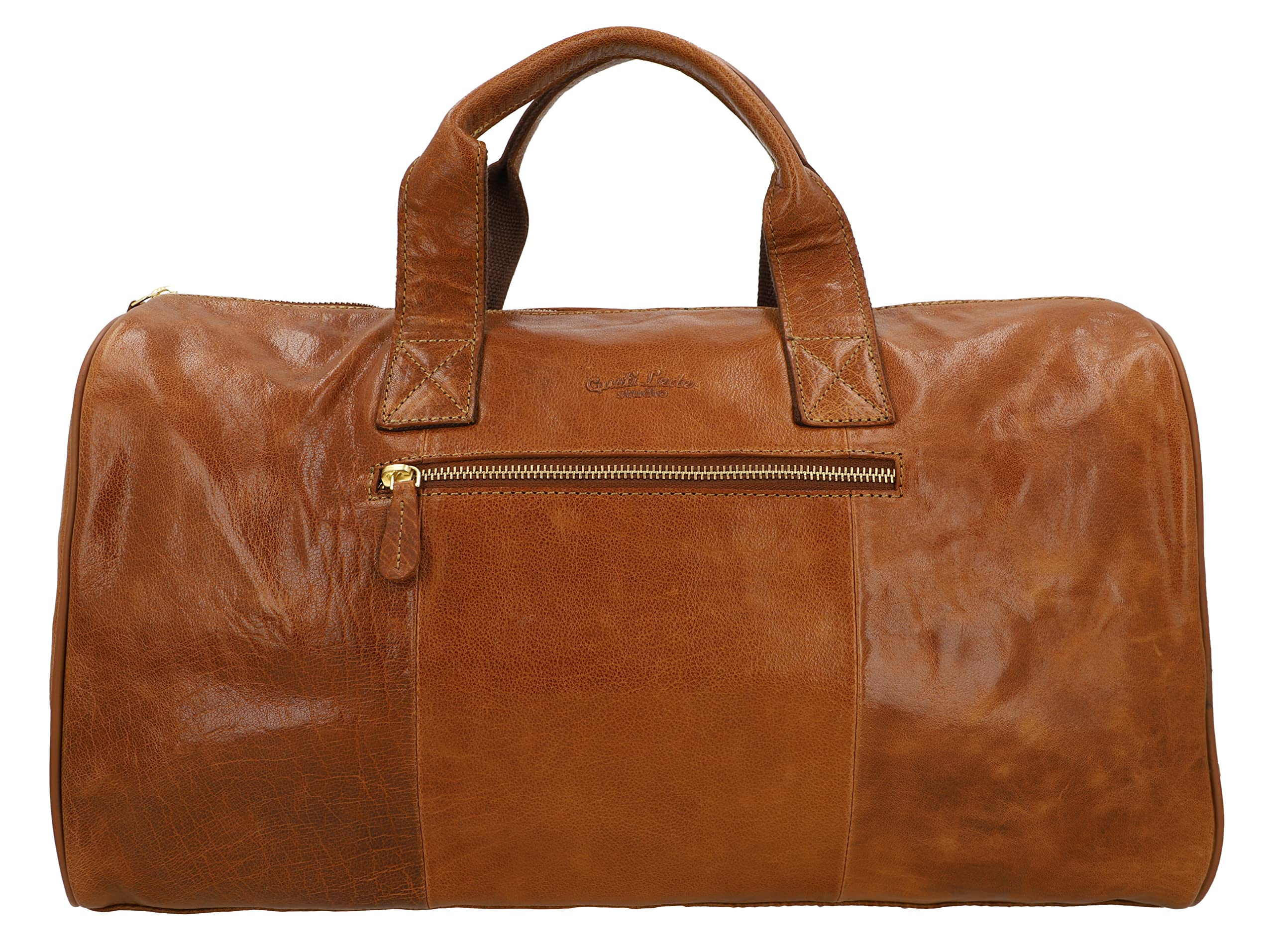 Premium Genuine Leather Travel Bag for Men & Women - Durable Carry-On Luggage for Business Trips, Vacations & Weekend Getaways