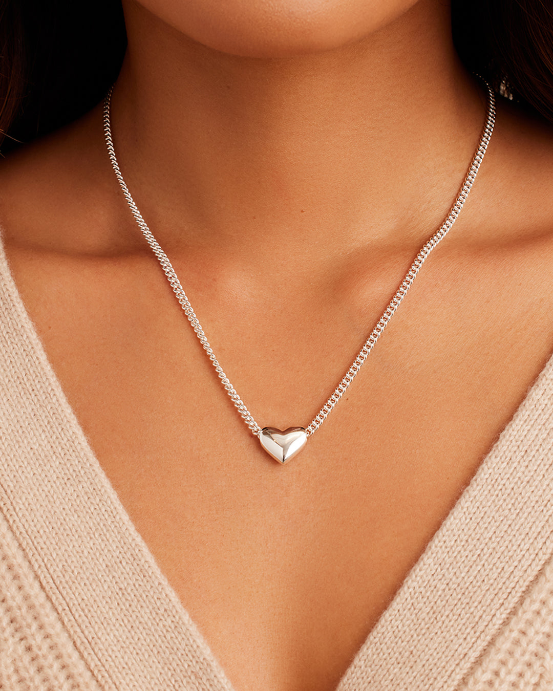 Lou Helium Heart Necklace - Elegant 925 Sterling Silver Love Pendant for Women - Perfect for Valentine's Day, Anniversary & Romantic Gifts