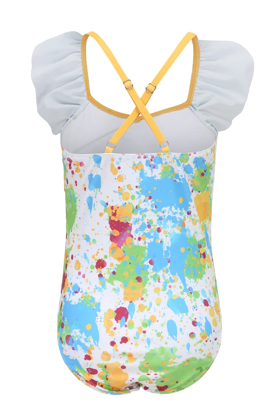 Rainbow Striped One Piece Swimsuits for Girls - Cute Bathing Suits for Kids, Beach & Pool Swimwear
