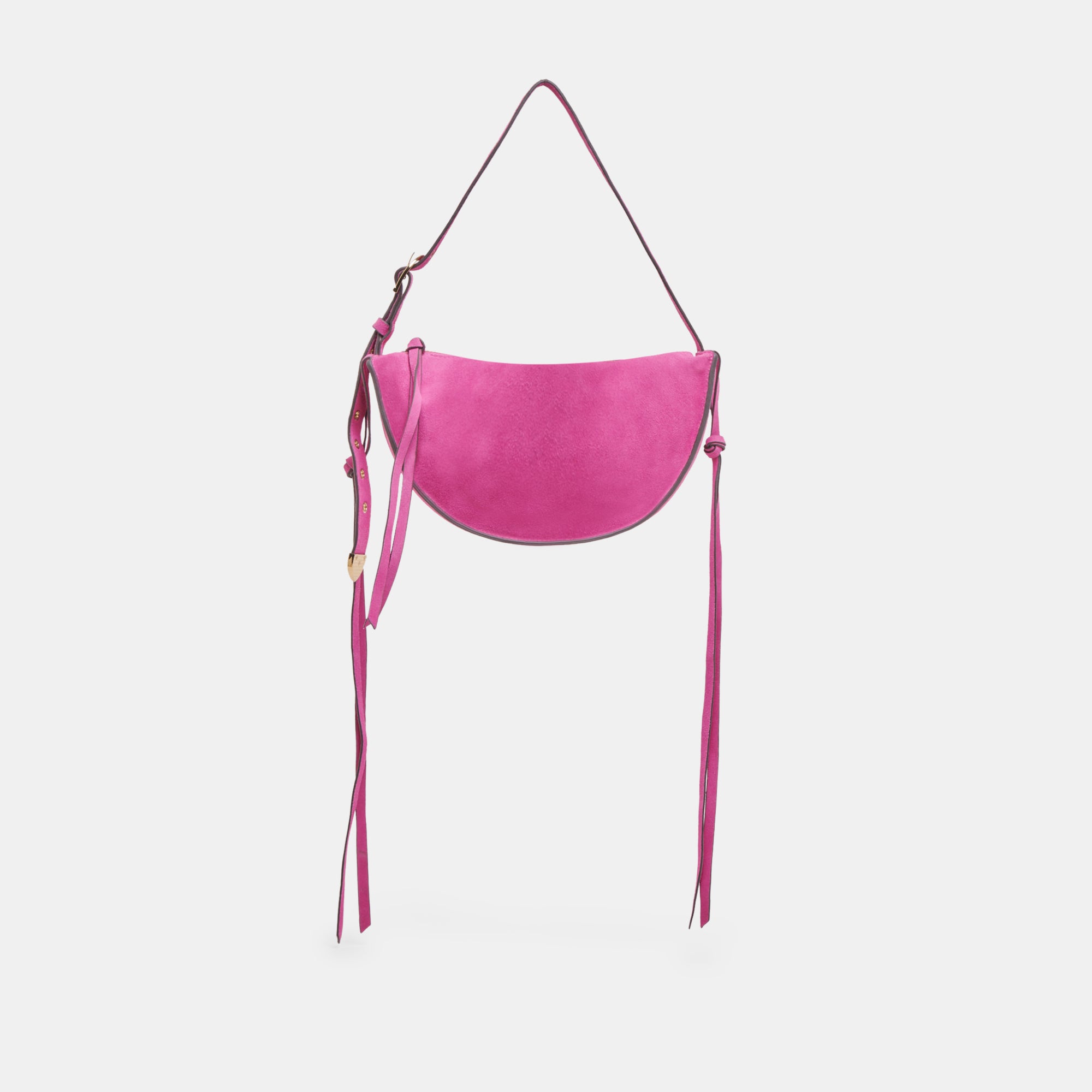VERONA Shoulder Bag for Women - Genuine Suede Handbag in Magenta - Perfect for Work, Travel & Everyday Use