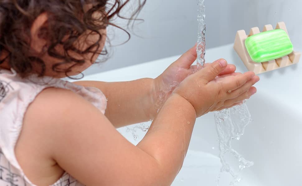 Premium Soap Dish Holder for Shower, Bathroom & Kitchen - Durable, Easy to Clean, Keeps Soap Dry & Extends Soap Life - Perfect for Bathtub, Sink Counter & Travel Use