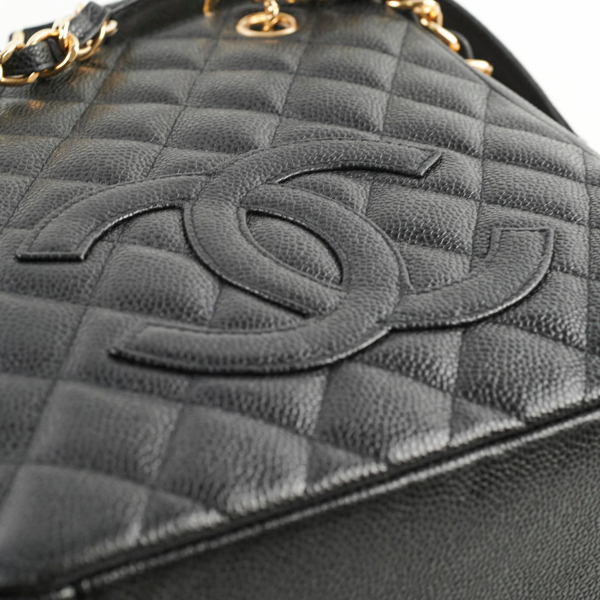 Chanel Caviar Leather Petite Shopping Tote Bag in Black | Luxury Designer Handbag for Women | Perfect for Work, Travel & Everyday Use