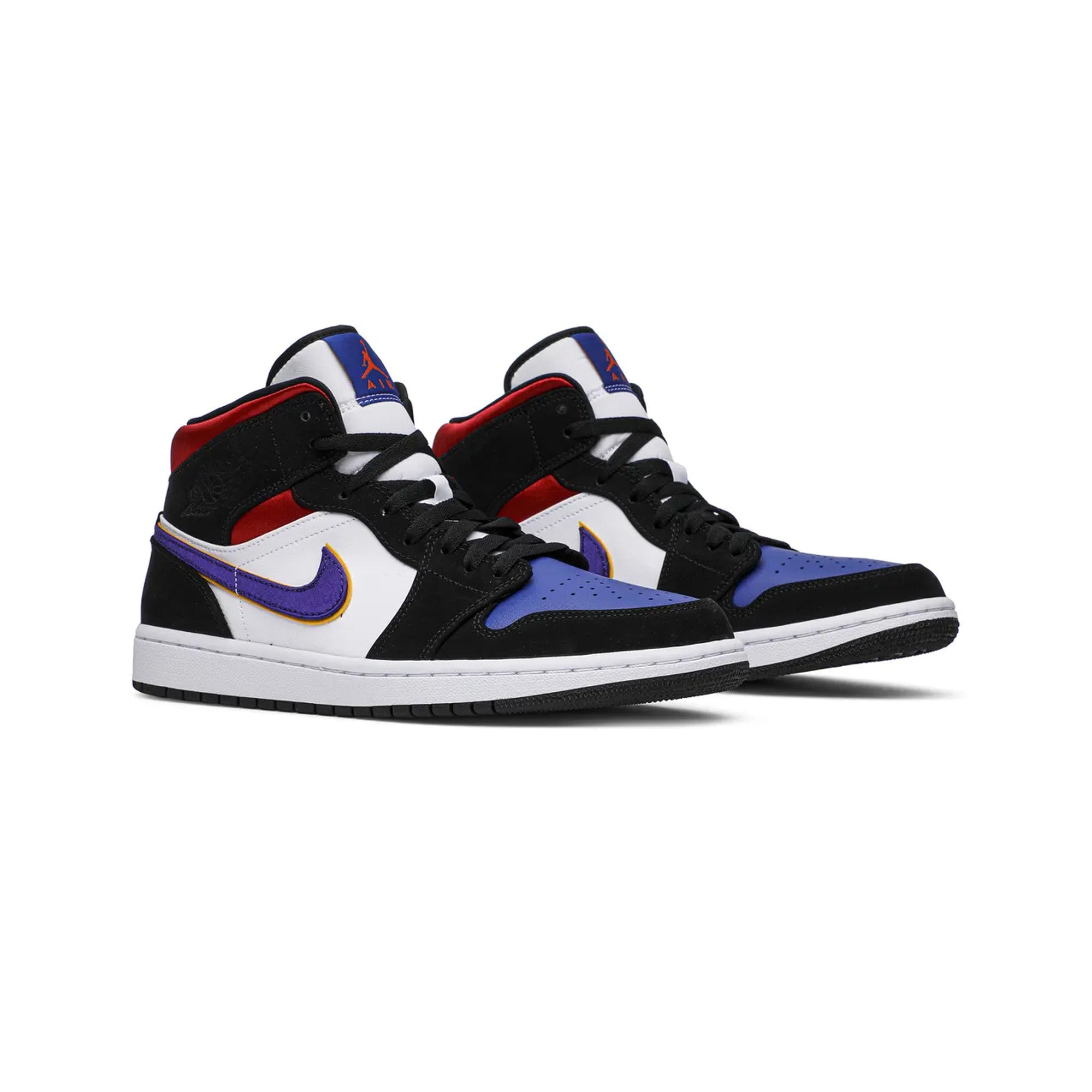 Air Jordan 1 Mid 'Lakers Top 3' Basketball Shoes (2019) - Men's High-Top Sneakers for Streetwear & Court Performance - Perfect for NBA Fans, Basketball Games & Urban Fashion
