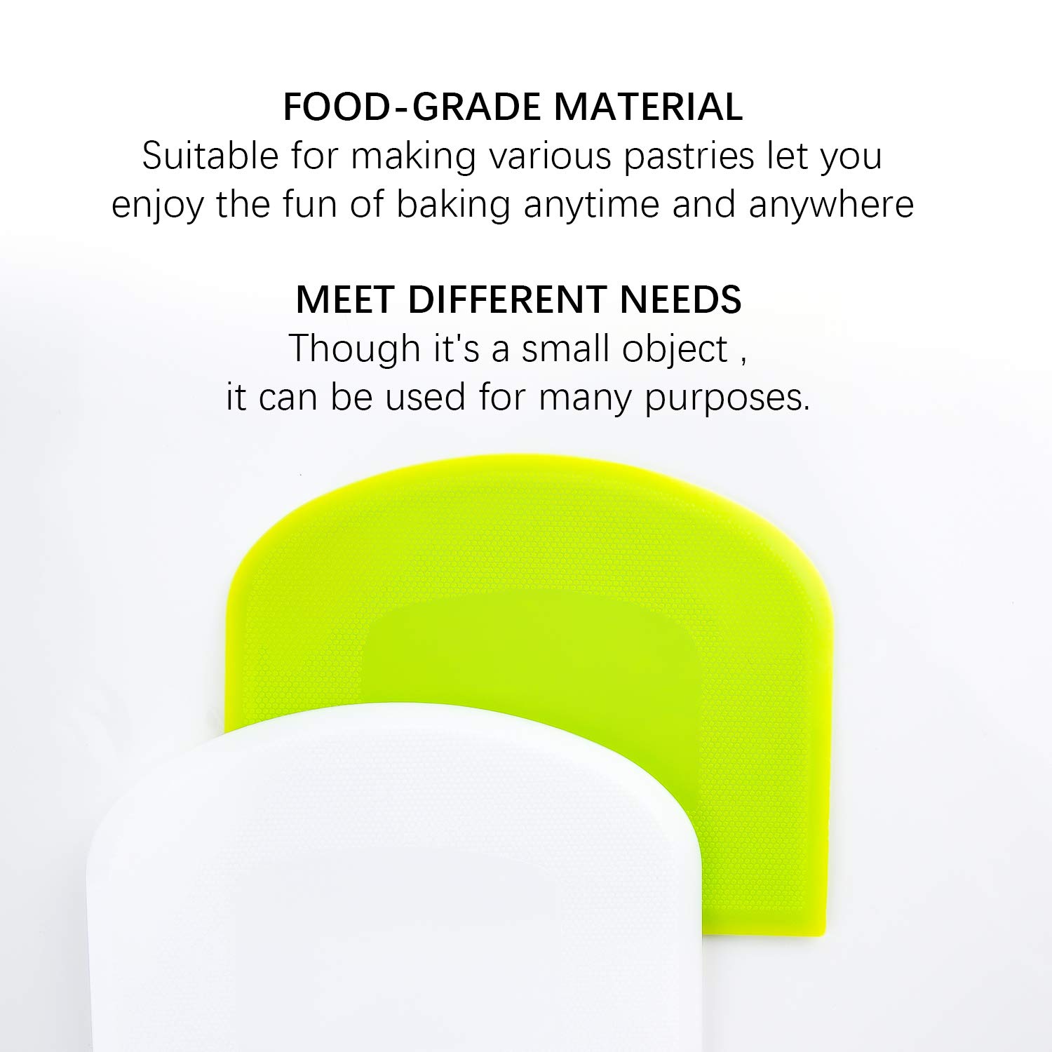 LUTER 2-Pack Plastic Pastry Horns 12x9.5cm - Dough Scraper for Baking, Cooking & Kitchen Use - Perfect for Pie Crusts, Pastry Making & Cookie Dough
