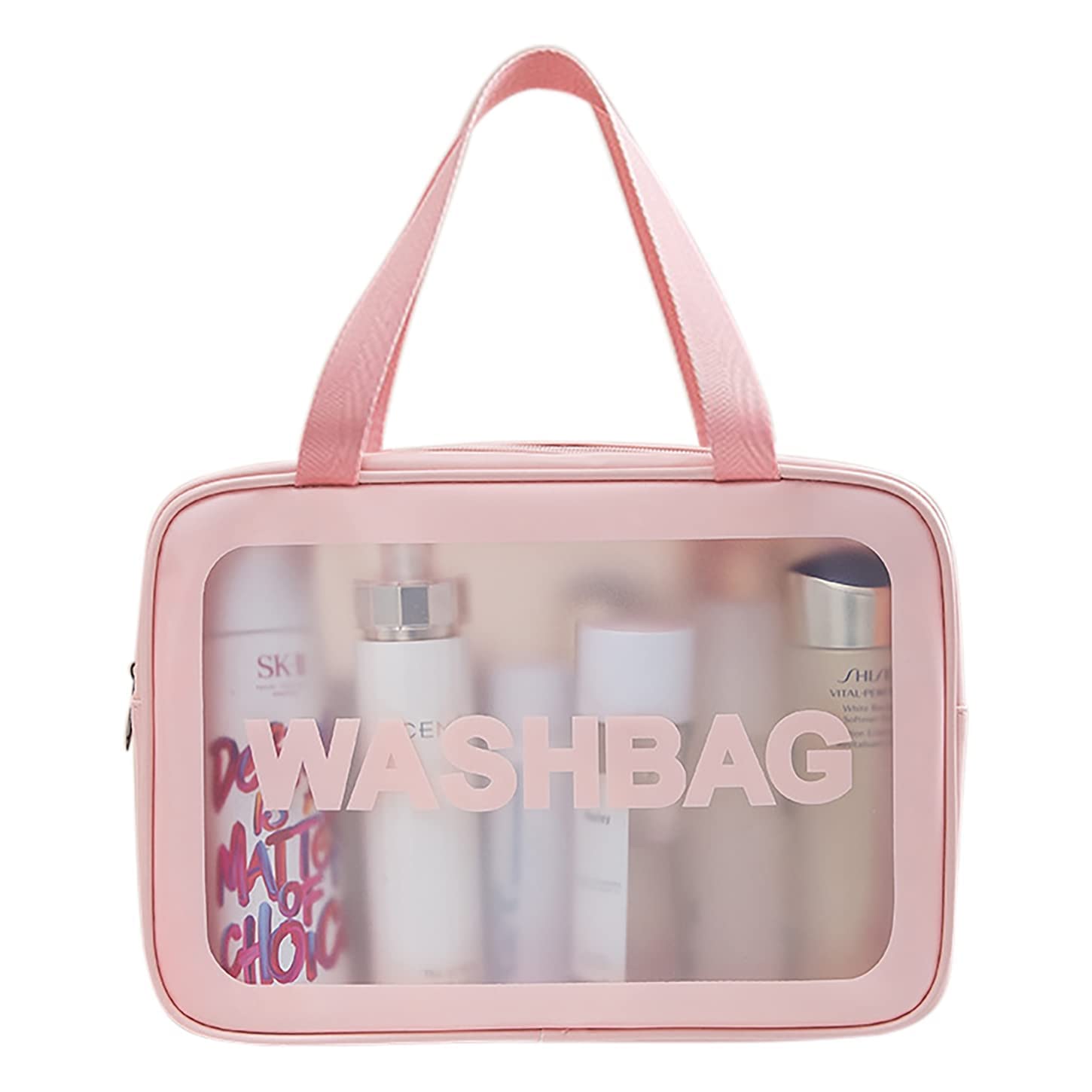Onlyeasy Matte Translucent Toiletry Bag - Travel Cosmetic Organizer for Women & Men | Perfect for Makeup & Accessories
