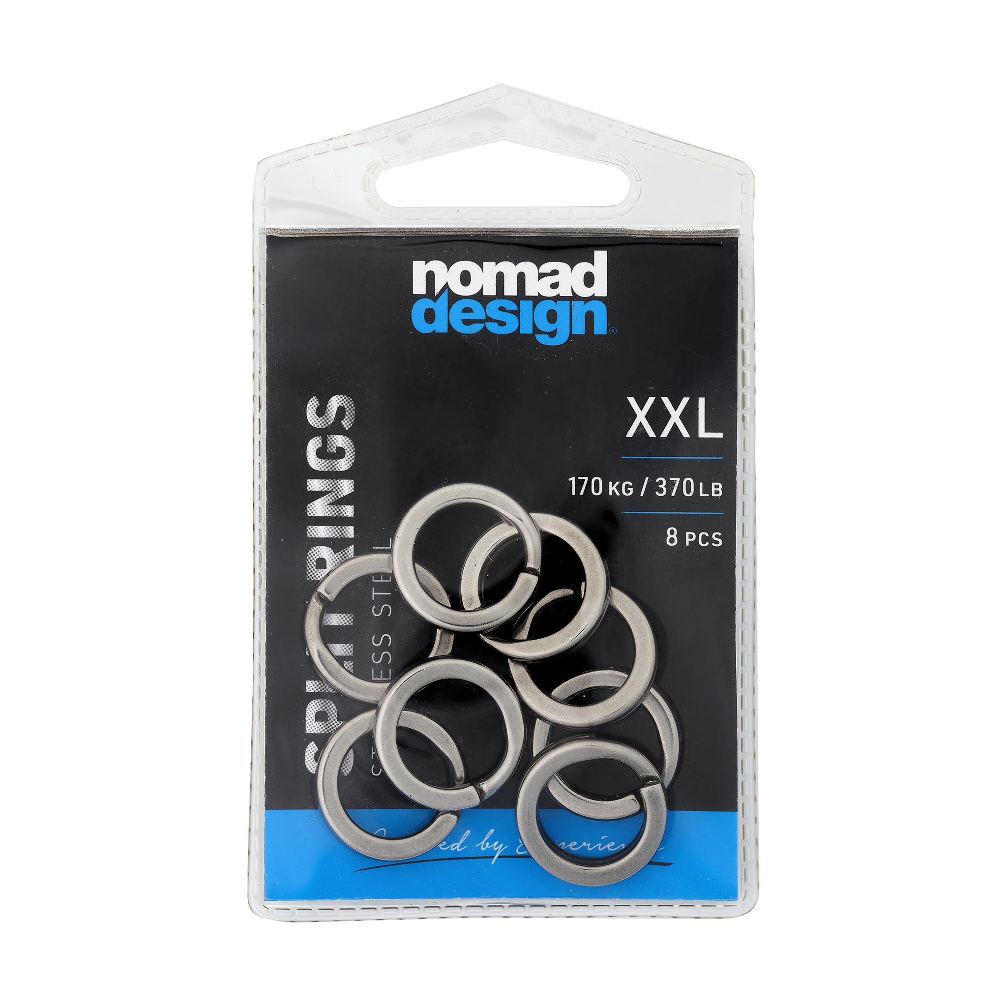 Nomad Design Split Rings - Durable Stainless Steel Key Rings for Keys, Lanyards & Outdoor Gear | Perfect for Camping, Hiking & Everyday Carry (EDC)