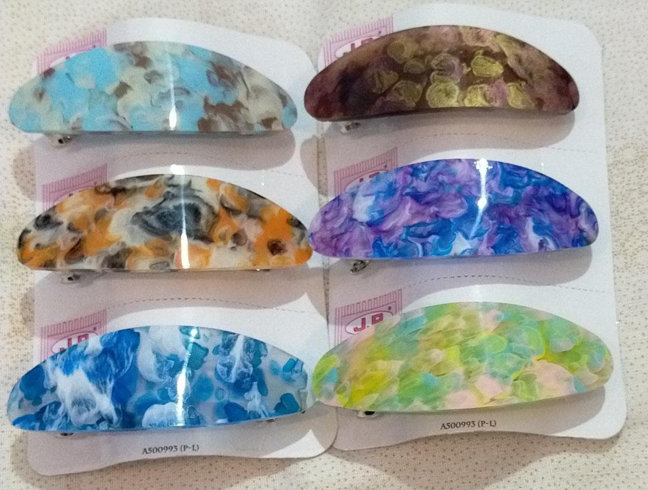 SHREYA-FASHION 12 Pack Plastic Hair Claw Clips for Women & Girls - Strong Grip Hair Styling Accessories for Ponytails, Buns & Everyday Hairstyles
