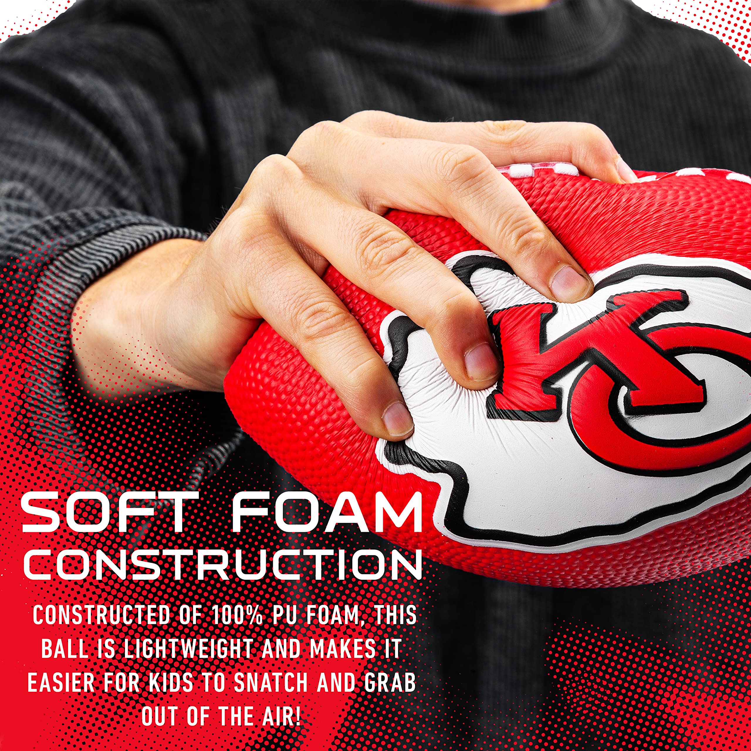 Franklin Sports Youth NFL Football Set with Air Pump - Soft Foam 8.5