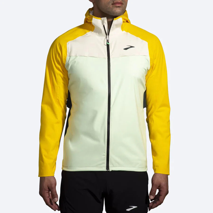 Men's Brooks High Point Waterproof Jacket - Lightweight Raincoat for Hiking & Outdoor Activities | Windproof & Breathable Jacket for Running, Camping & Travel