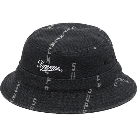 Supreme Logo Denim Crusher Black Hat - Stylish Streetwear Accessory for Men & Women - Perfect for Urban Fashion, Concerts, and Casual Outfits