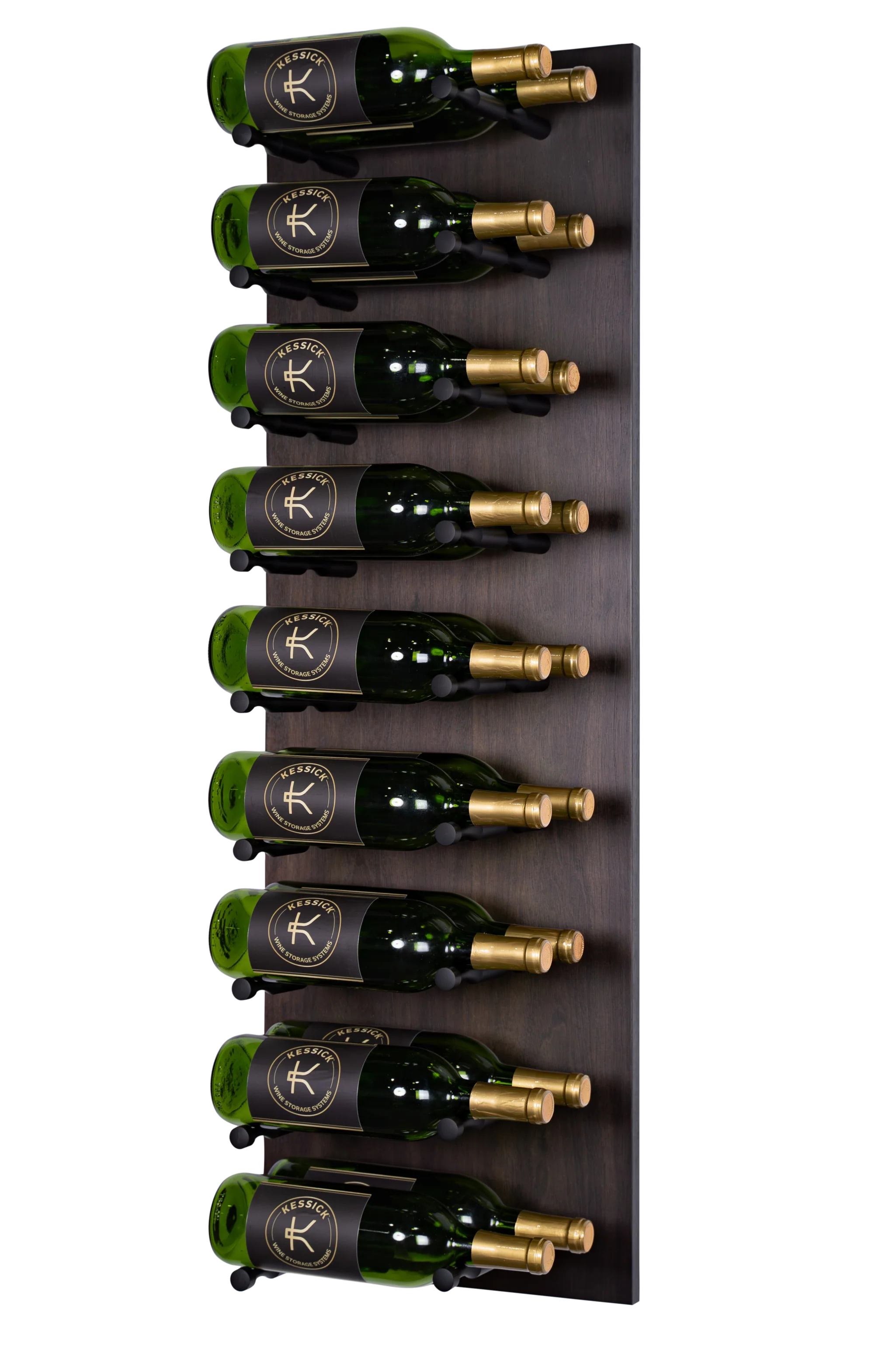 Kessick Wine as Art 14x42 Vertical Wood Panel Wine Rack - Elegant Wall Mounted Wine Storage for Home, Office, or Restaurant Decor