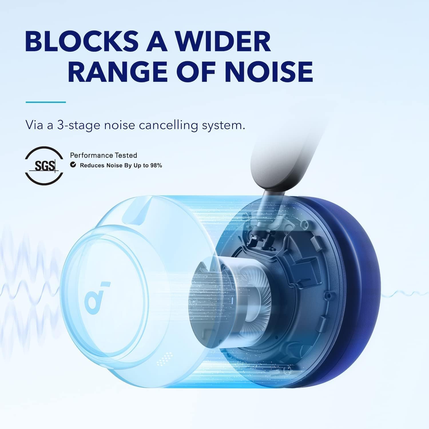 Soundcore by Anker Space Q45 Wireless Headphones with 98% Noise Cancelling, 50H Battery Life & Hi-Res Audio - Perfect for Travel, Work & Gym (Bluetooth 5.3, App Control, Comfort Fit, Clear Calls)