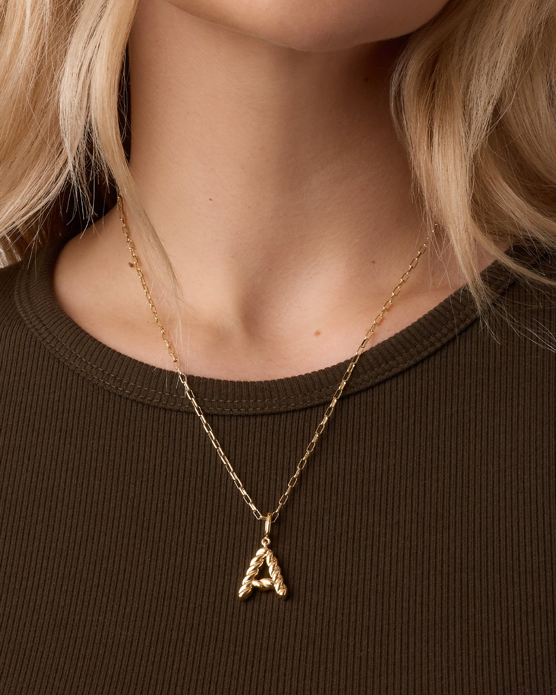 Alphabet Statement Charm Necklace for Women - Crew Letter Pendant Jewelry - Perfect for Layering, Gifts & Everyday Wear
