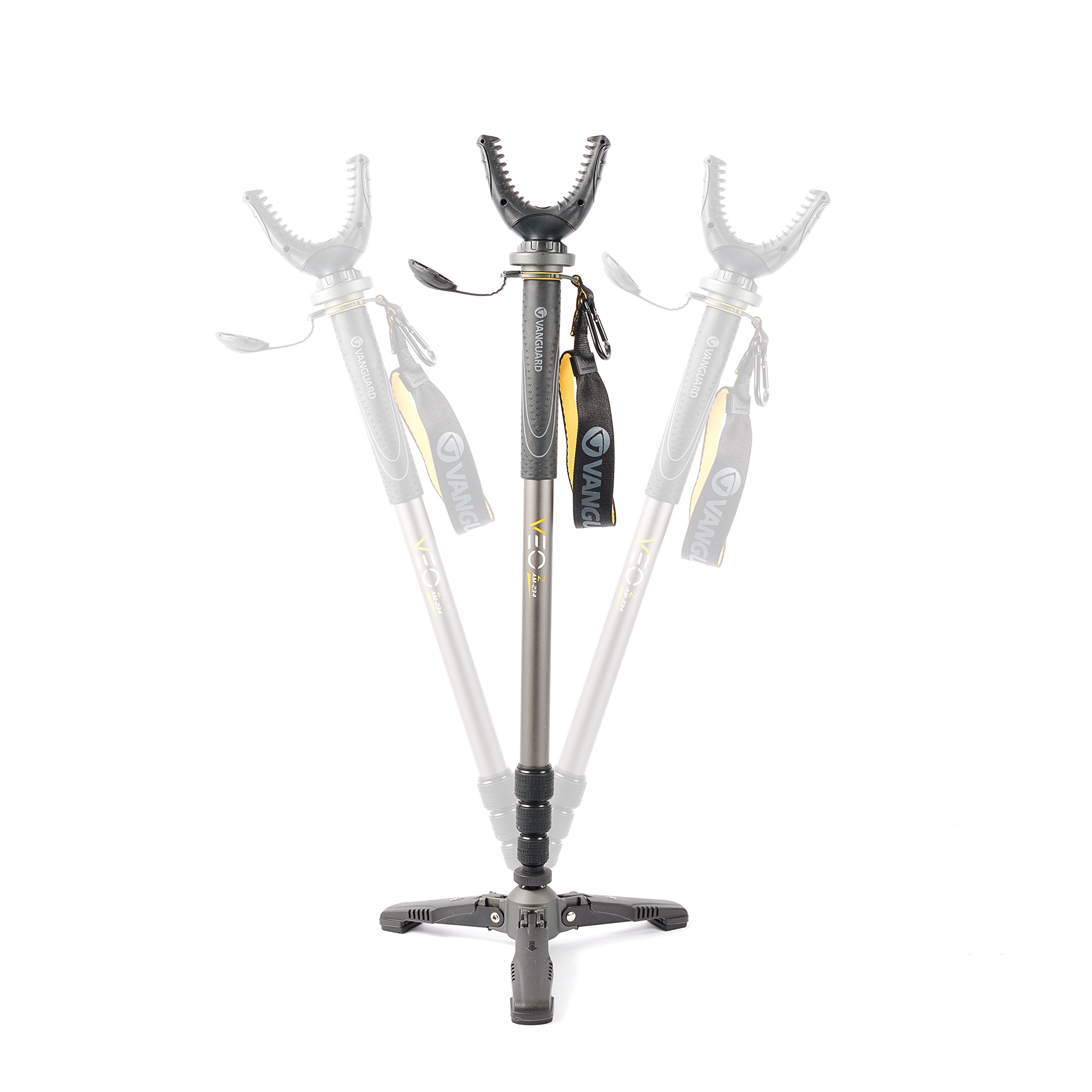 Vanguard VEO 2 CM-234TU Carbon Fiber Tripod Shooting Stick with Adjustable Ball Joint & Rotating U-Shaped Yoke - Perfect for Hunting, Wildlife Photography, and Outdoor Shooting Adventures
