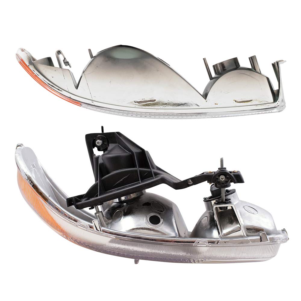 Replacement Headlights for 1999-2007 GMC Sierra - Driver & Passenger Side with Park Signal Marker Lights | Durable Aftermarket Headlamp Assembly for Improved Night Visibility | Perfect for Off-Roading, Daily Commuting & Truck Upgrades