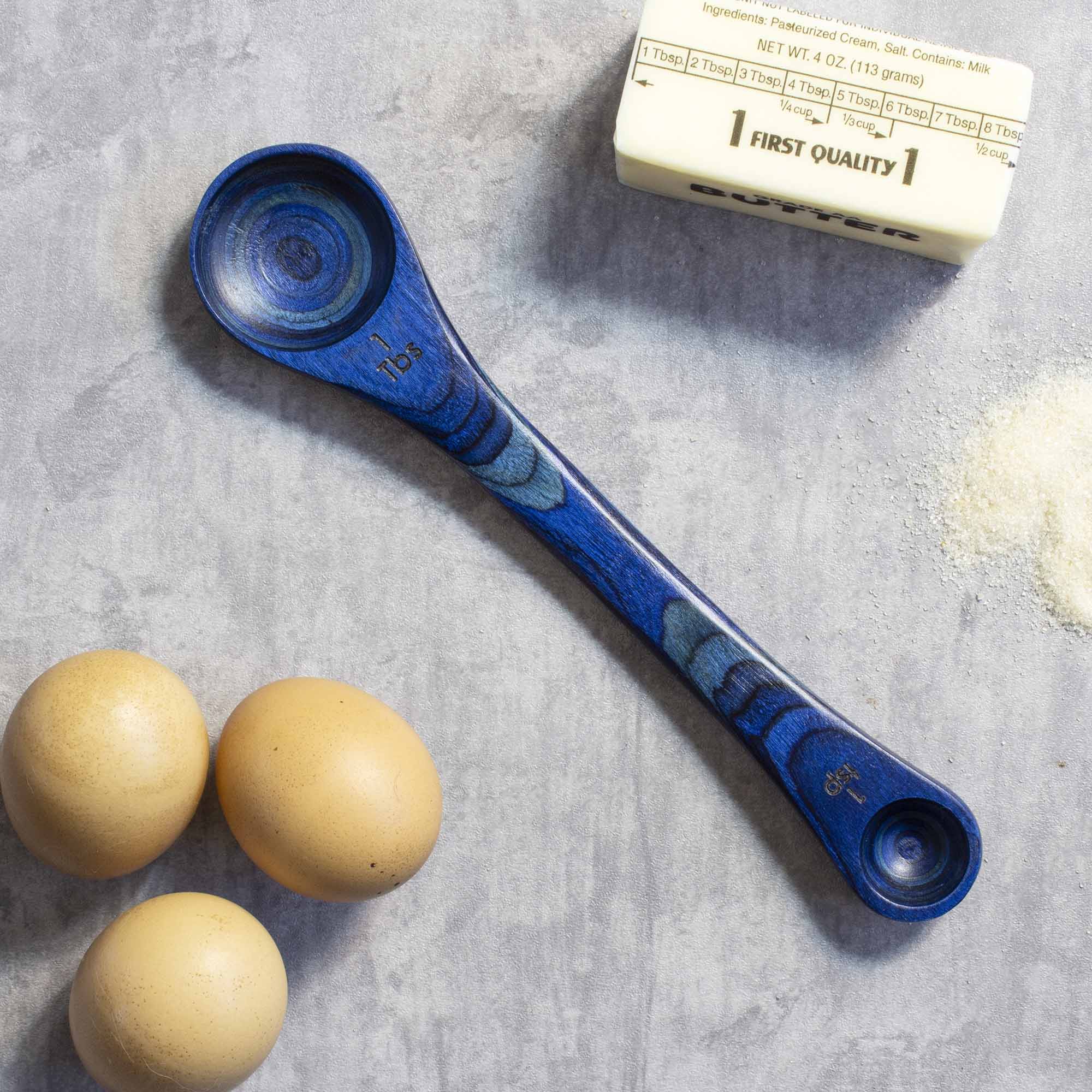 Baltique® Malta Collection 2-in-1 Measuring Spoon Set - Stainless Steel Dual-Sided Kitchen Utensil for Baking, Cooking & Coffee Measuring - Perfect for Home Chefs & Professional Bakers