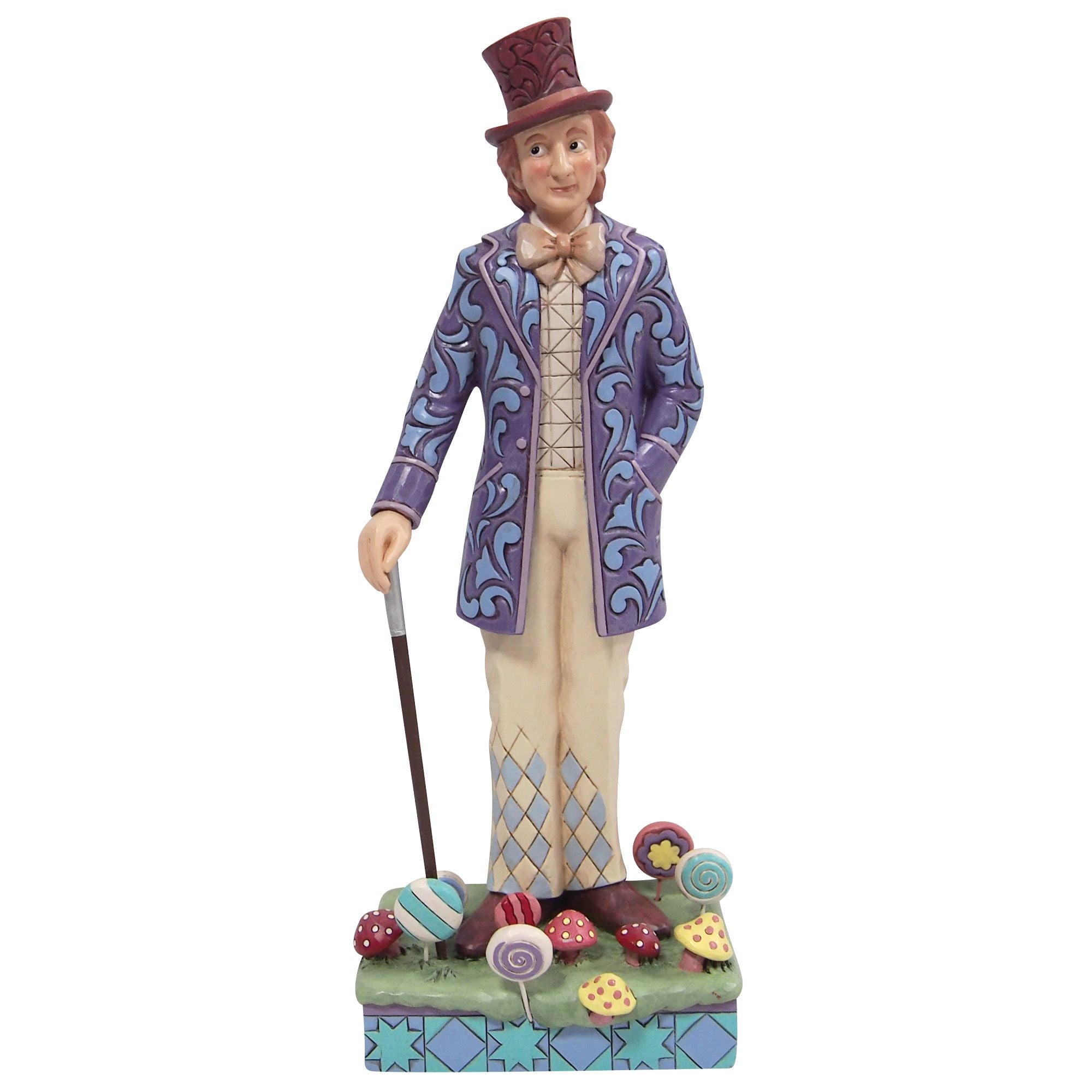 Original Chocolate Factory Willy Wonka Costume with Cane - Perfect for Halloween, Cosplay, and Movie-Themed Parties