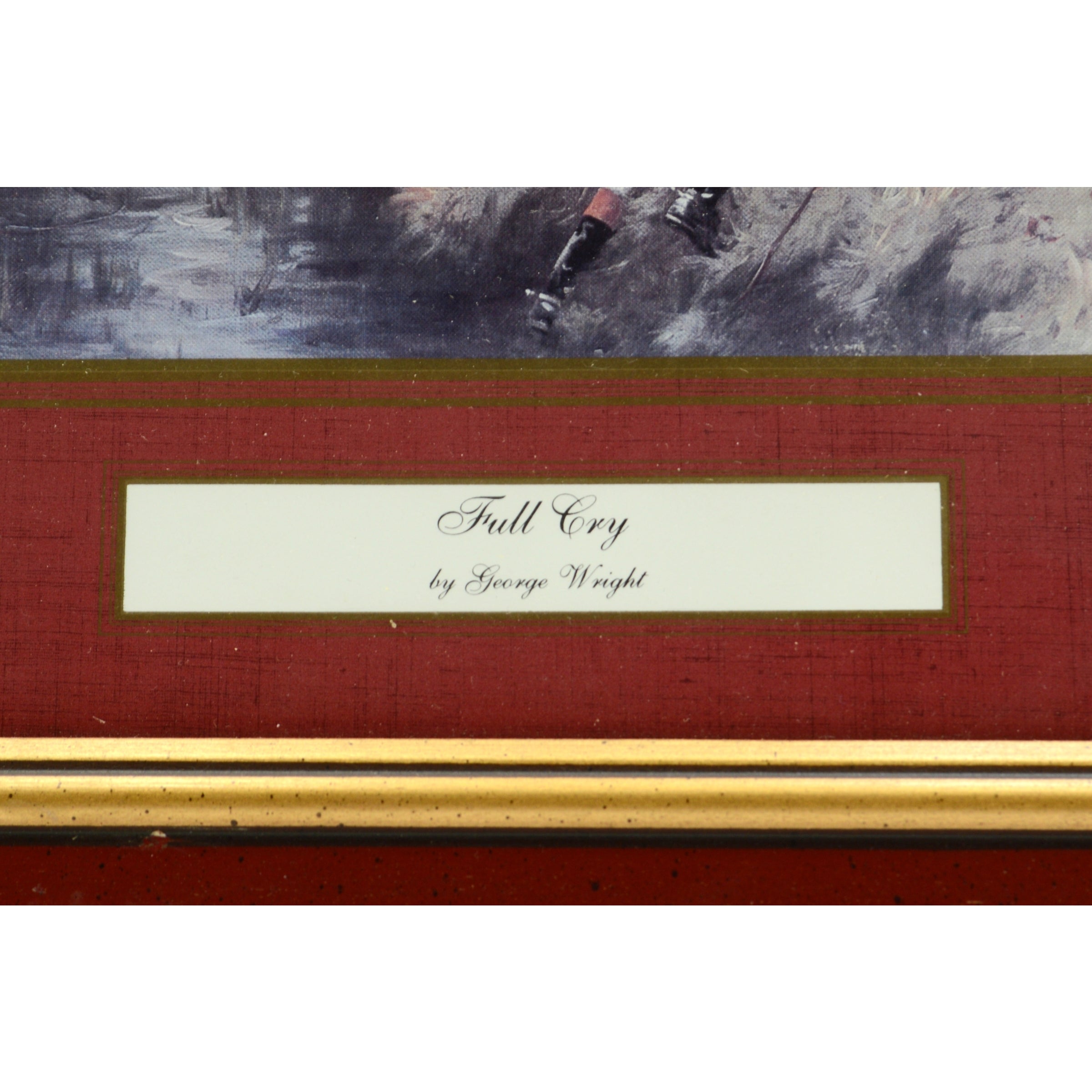 2 Pack Framed George Wright Equestrian Hunt Prints - Full Cry & Gone Away - Perfect for Home Decor, Office Art, and Equestrian Enthusiasts