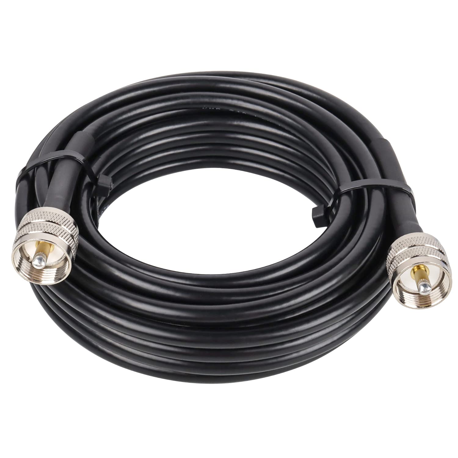 18ft RG8x Coaxial Cable PL259 Male to Male - Low Loss CB Antenna Cable for CB Radio, HAM Radio, VHF Radio - Perfect for SWR Meter Testing & Antenna Analyzer Setup (Outdoor/Indoor Use)