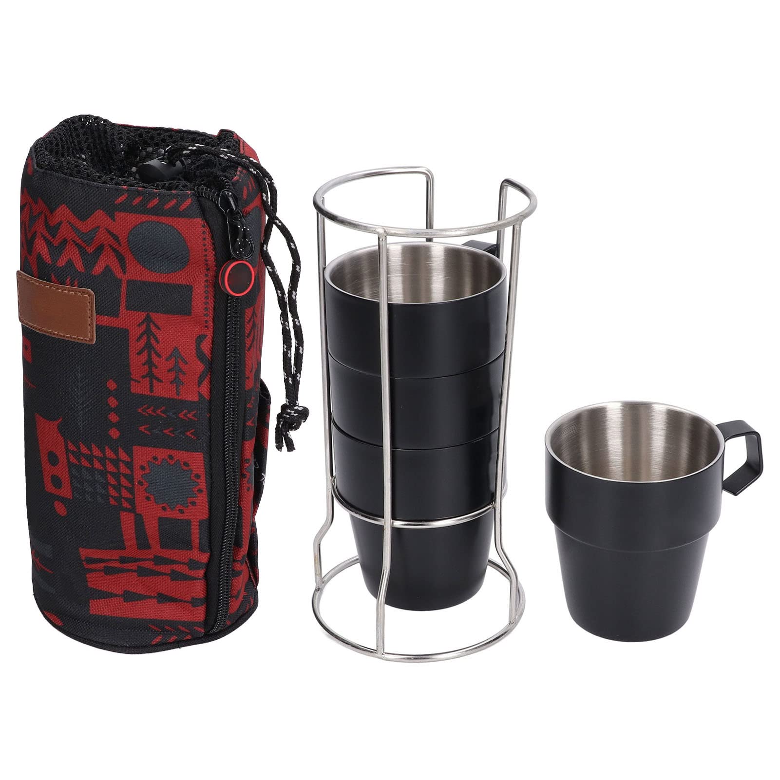 4-Piece Stainless Steel Vacuum Insulated Coffee Mug Set - Double Wall Thermal Travel Tumbler for Hot & Cold Drinks - Perfect for Office, Camping, and Commuting