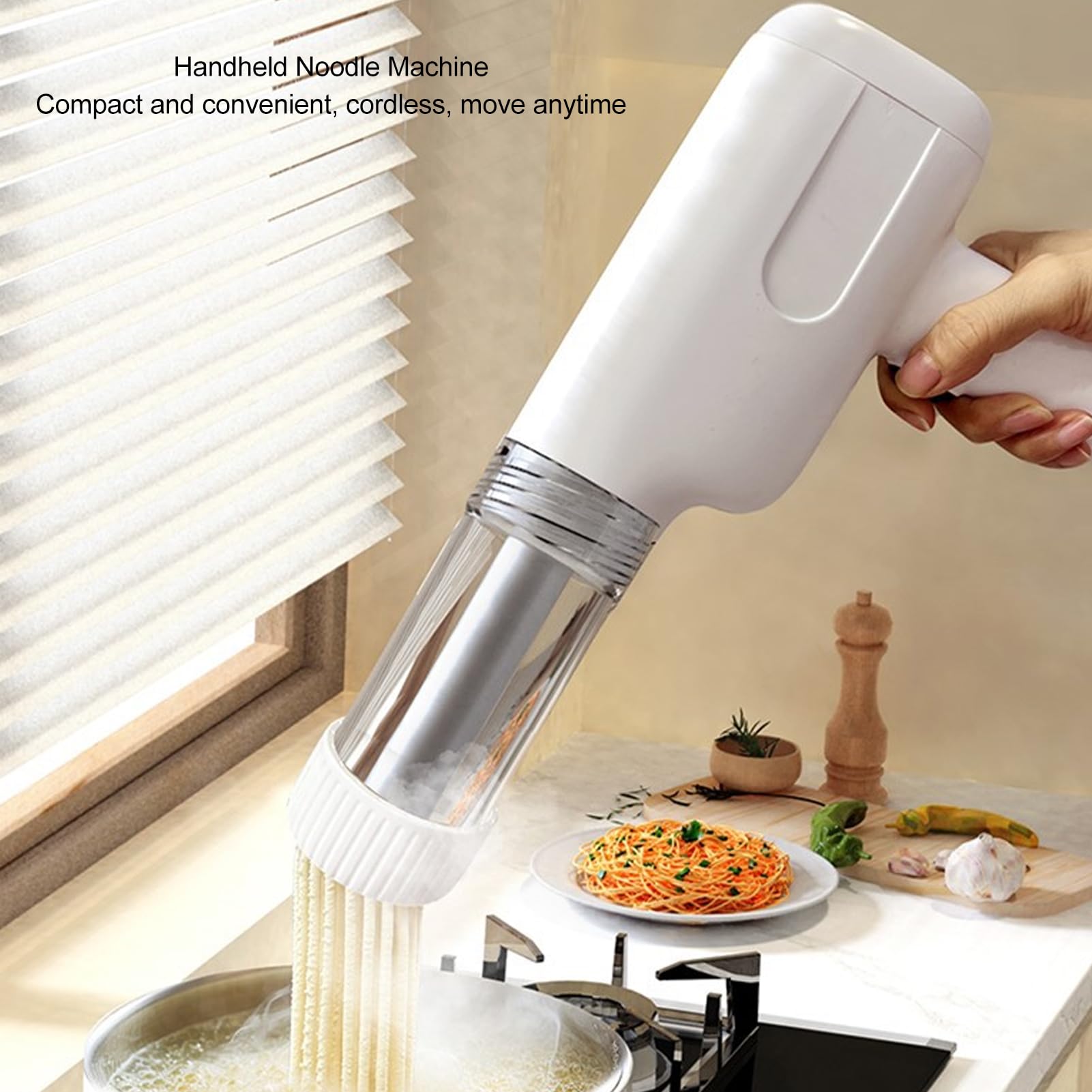 Electric Pasta Maker Machine - Automatic Handheld Noodle Maker for Fresh Homemade Spaghetti, Fettuccine & More | Perfect for Italian Cooking, Family Dinners & Restaurant-Quality Meals at Home