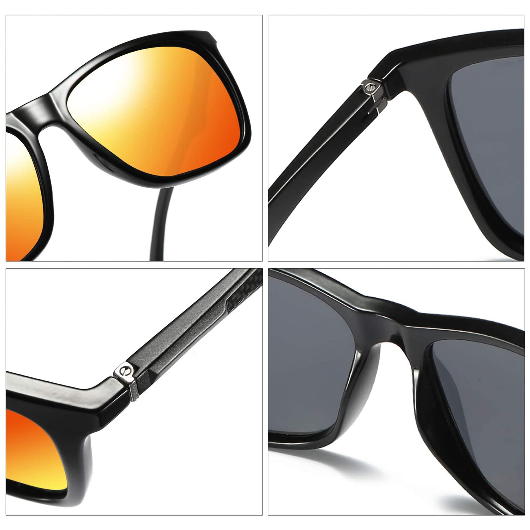 **Polarized Sunglasses for Men & Women – Lightweight Aluminum Frame, UV Protection, Rectangular Driving Sunglasses – Perfect for Outdoor Sports, Driving, and Beach Activities**
