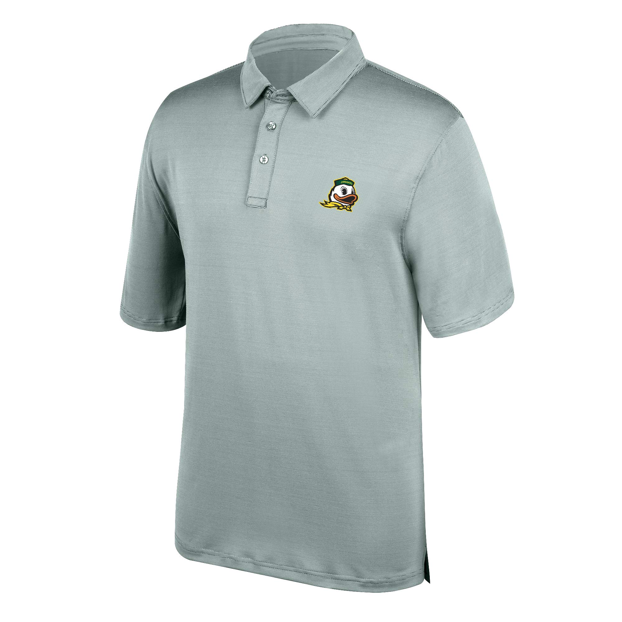 J America NCAA Men's Yarn Dye Striped Polo Shirt - Comfortable Cotton Collared Top for Casual Wear, Golf & Campus Style