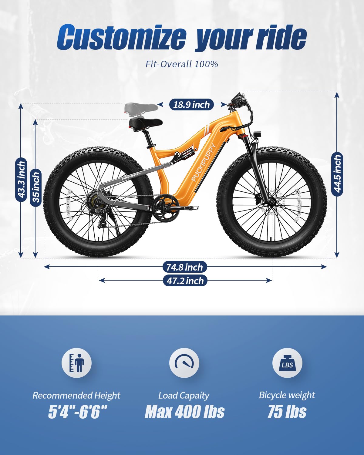 **960W 48V 20AH Electric Bike for Adults - 26