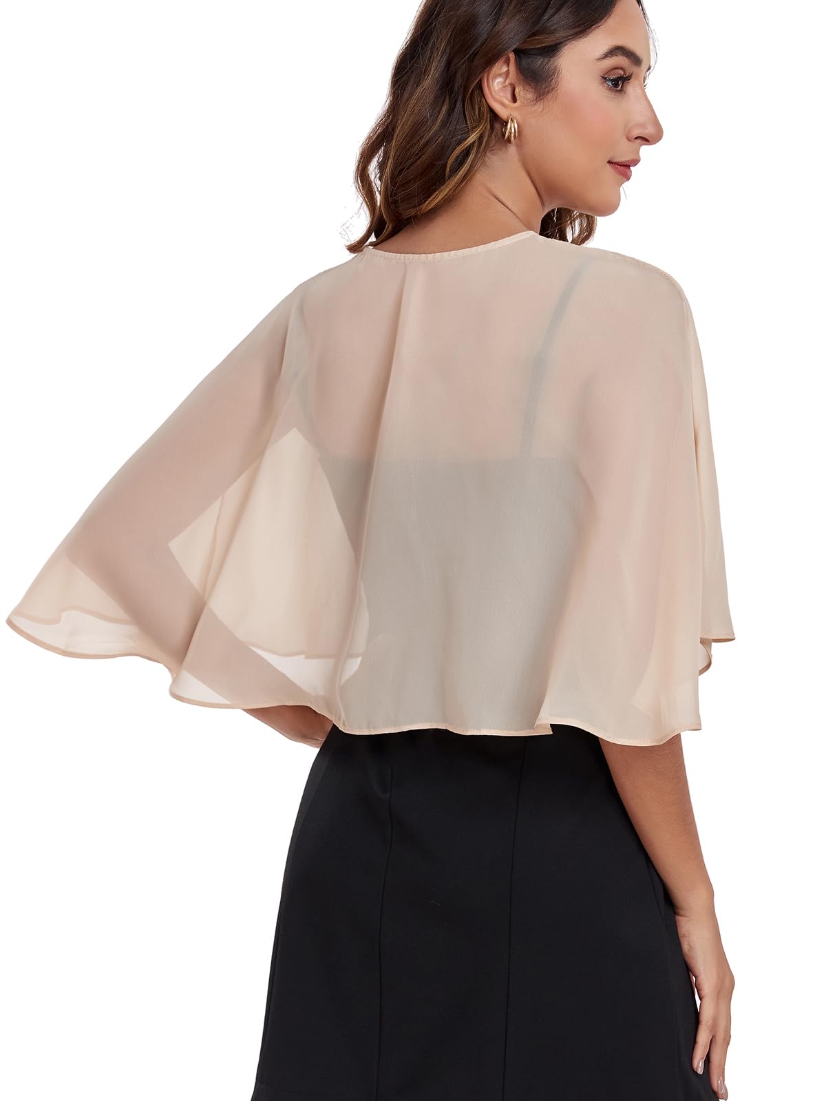 Elegant Women's Chiffon Shawls & Wraps - Evening Dress Scarves, Wedding Guest Shawl, Bridesmaid Capelets for Special Occasions | Perfect for Weddings, Parties & Formal Events