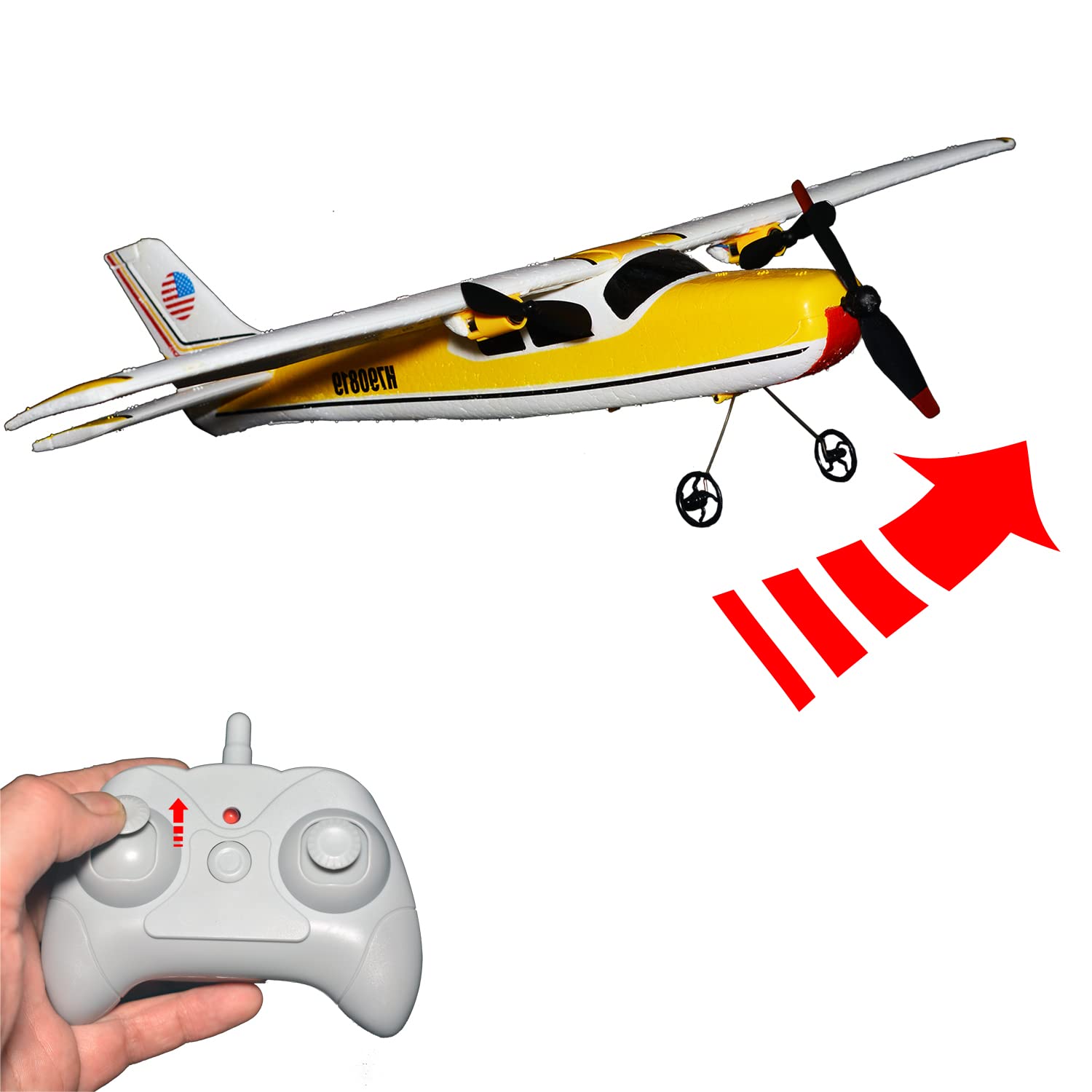 2.4Ghz RC Plane Remote Control Airplane - 2 Channel RTF Radio Controlled Cessna Model with 3-Axis Gyro for Beginners | Easy to Fly EPP Foam Glider Toy (Includes 2 Batteries) | Perfect for Outdoor Flying, Backyard Fun & Kids Birthday Gifts