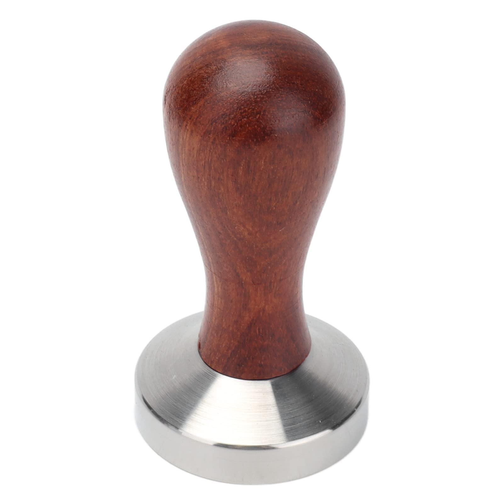 GOWENIC 53mm Stainless Steel Coffee Tamper with Ergonomic Wooden Handle - Perfect Espresso Press for Home Baristas & Coffee Shops | Durable Coffee Bean Compactor for Professional Tamping
