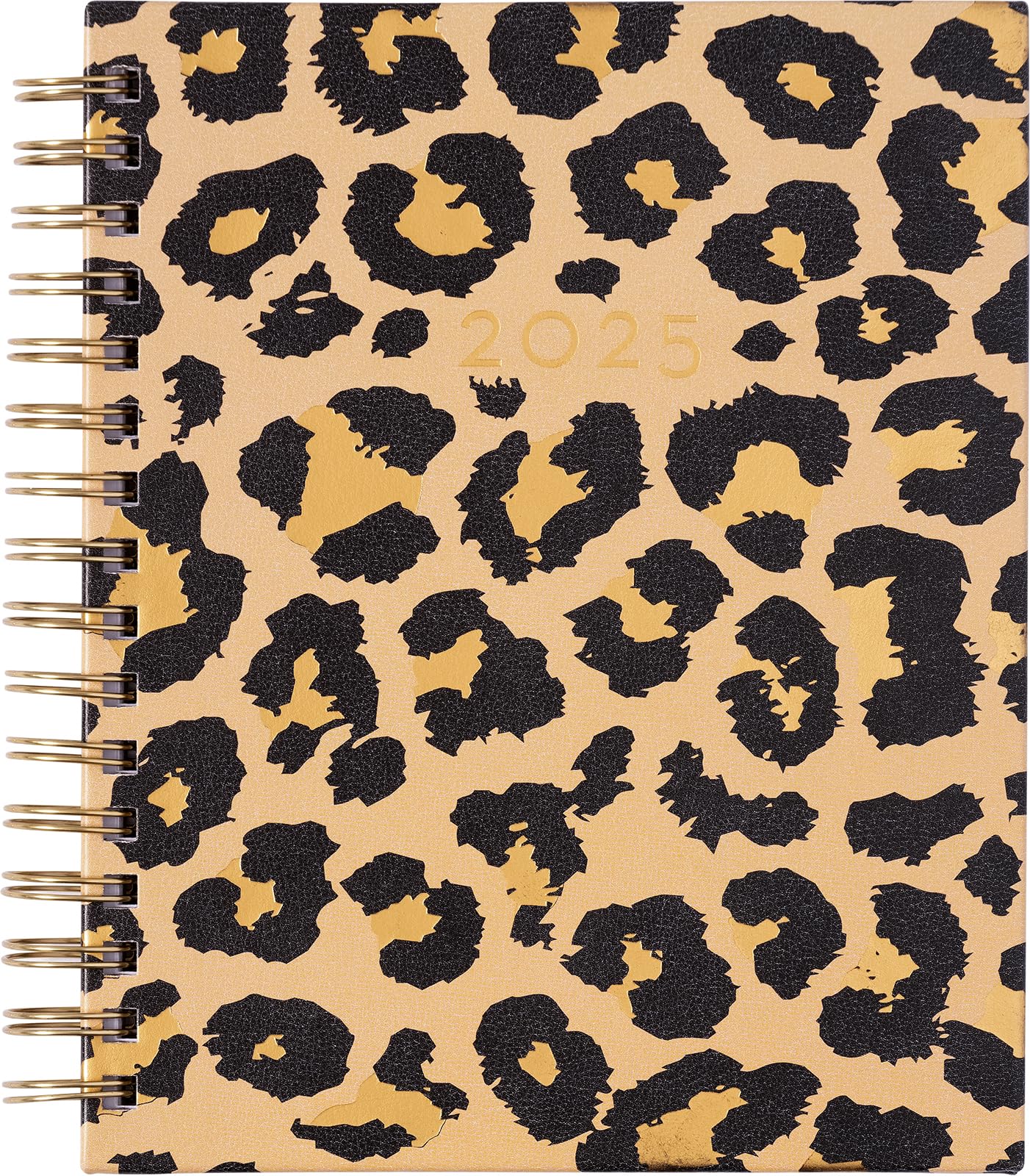 2025 Eccolo Spiral Agenda Planner - Cheetah Print Weekly & Monthly Calendar with Sticker Sheets & Inspirational Quotes (7.75