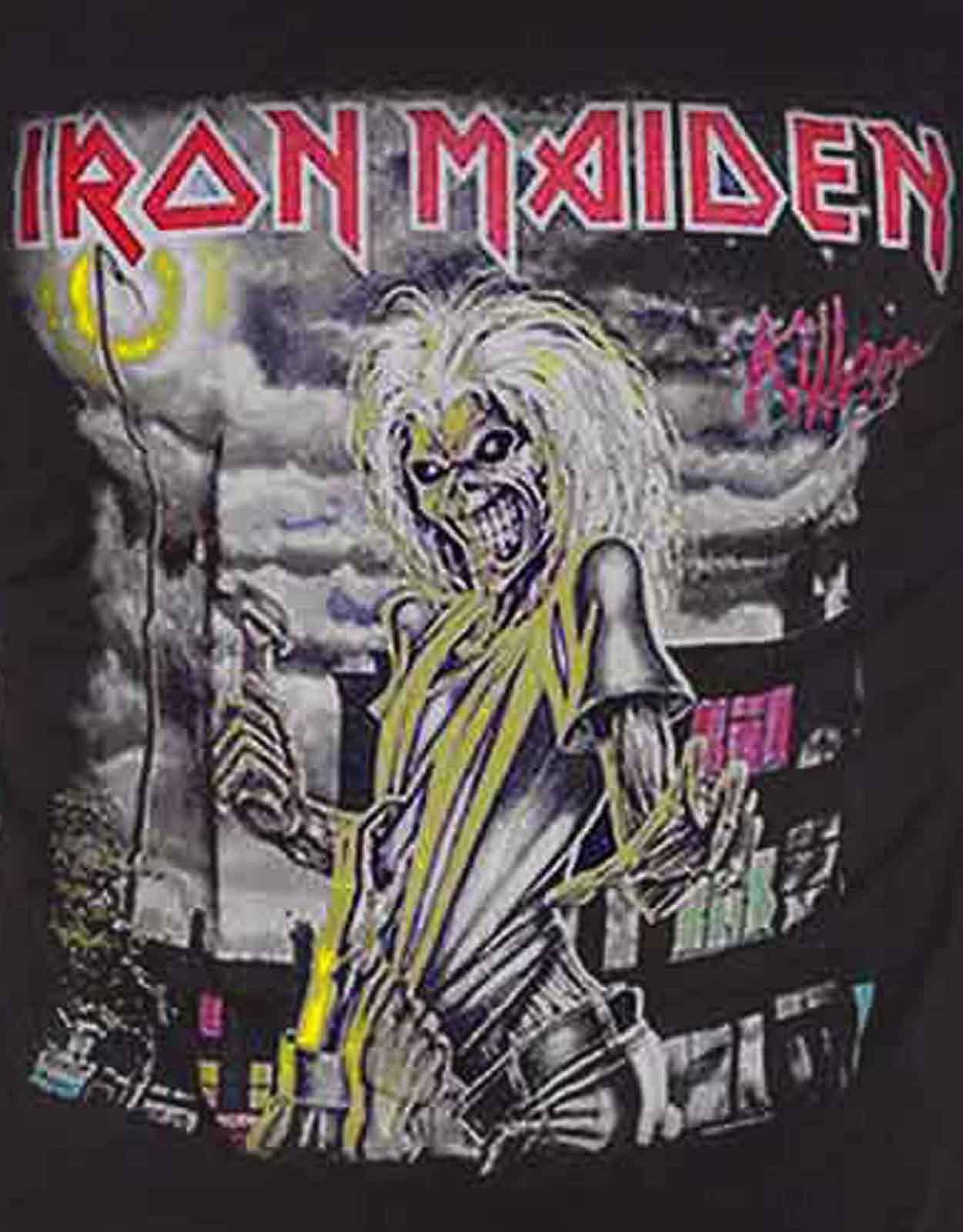 Men's Iron Maiden Killers Cover Graphic T-Shirt | Vintage Rock Band Tee for Concerts & Casual Wear