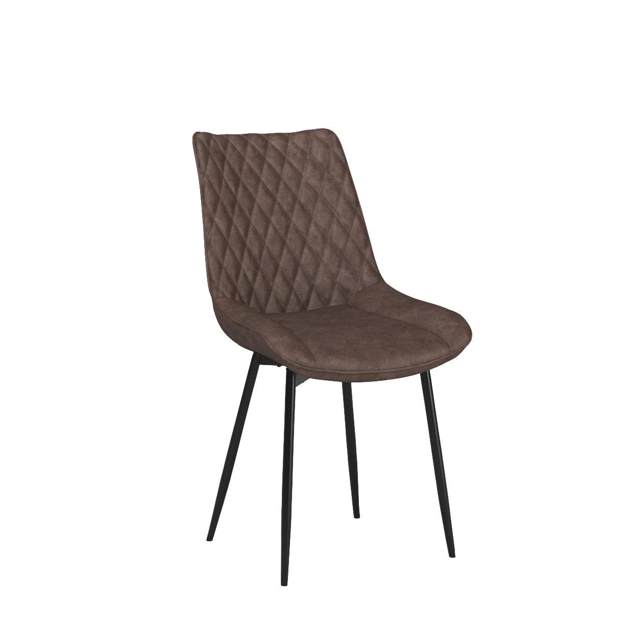 WOLTU 2-Piece Dining Chair Set - Brown Leatherette Kitchen Counter Chairs with Backrest & Padded Seat for Living Room, Lounge & Reception Areas | Perfect for Breakfast Nooks, Kitchen Islands & Small Spaces