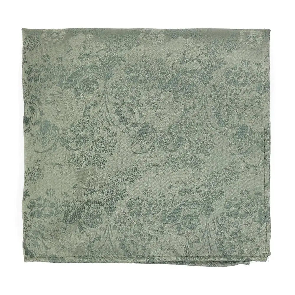L.A. Smith Sage Pretty Floral Tie and Hank Set - Elegant Boutique Accessories for Weddings, Parties & Special Occasions