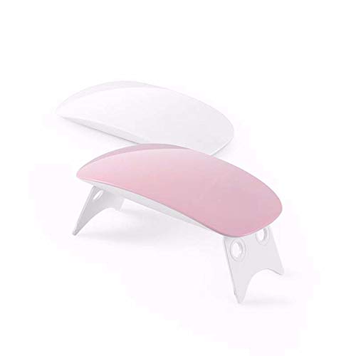 SUN BEAUTY GLOBAL Mini 6W LED UV Nail Dryer - Portable Gel Polish Curing Lamp with USB Power & 45S/60S Timer (Pink) | Perfect for Home Manicures, Salon Use & Travel Nail Care