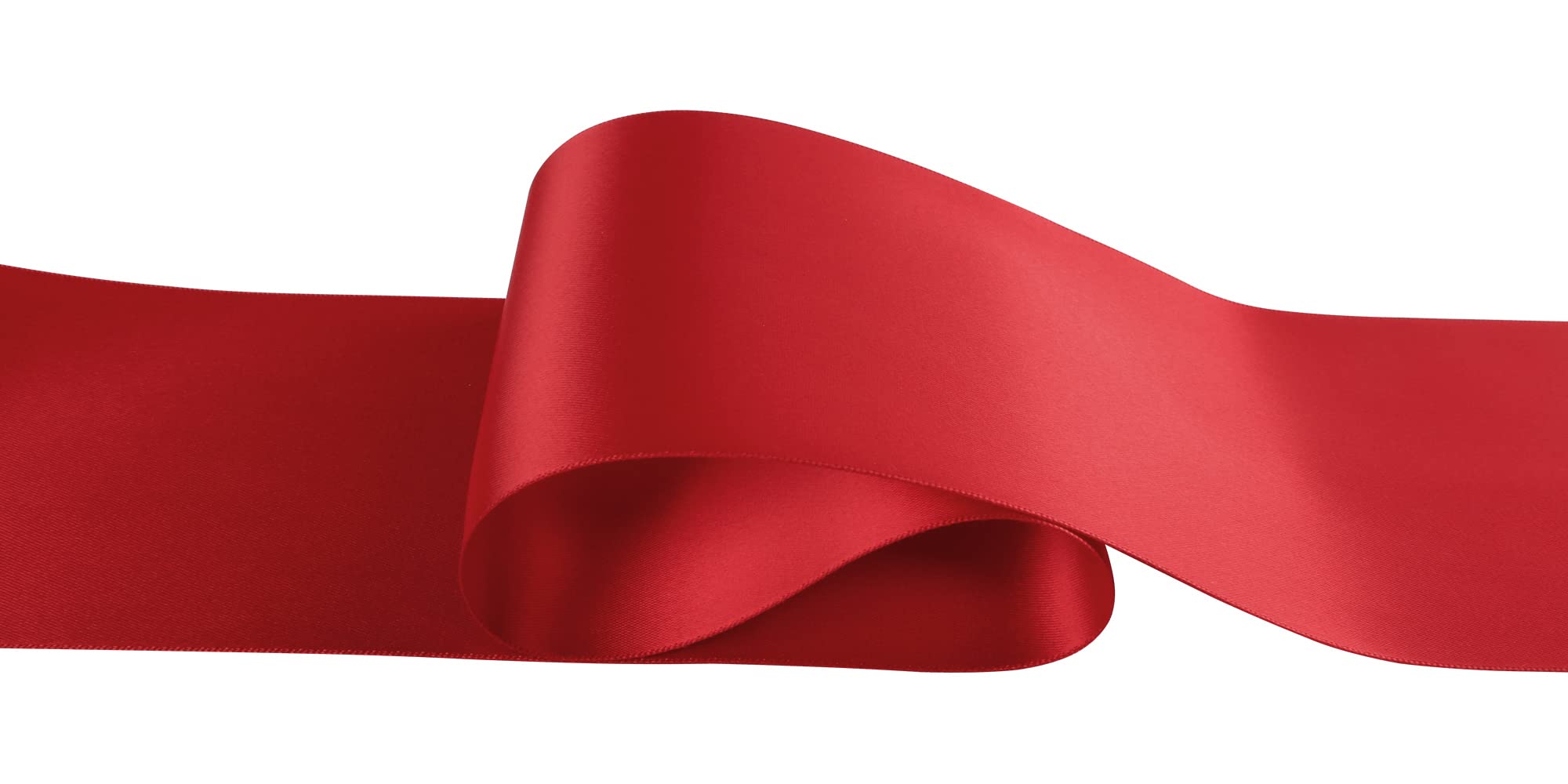 AVANAVA 4 Inch Wide Double Face Satin Ribbon - 25 Yards (260-Scarlet Red) for Gift Wrapping, Wedding Decorations, DIY Crafts and Hair Bows