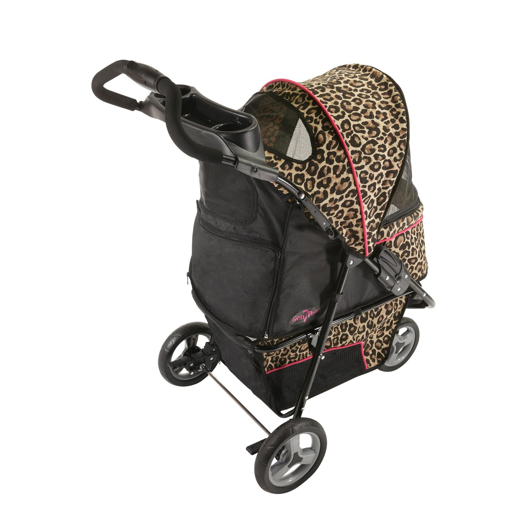 Gen7Pets Cheetah Promenade Pet Stroller - Lightweight & Foldable Dog Cat Stroller for Small to Medium Pets - Perfect for Walking, Shopping & Outdoor Adventures