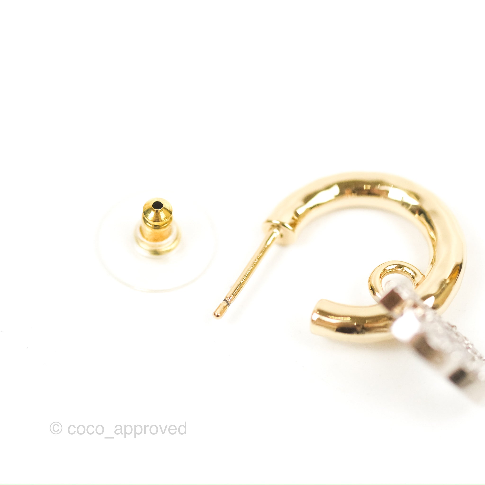 Chanel CC Logo Crystal Hoop Earrings for Women - Luxury Fashion Jewelry for Parties, Weddings & Special Occasions