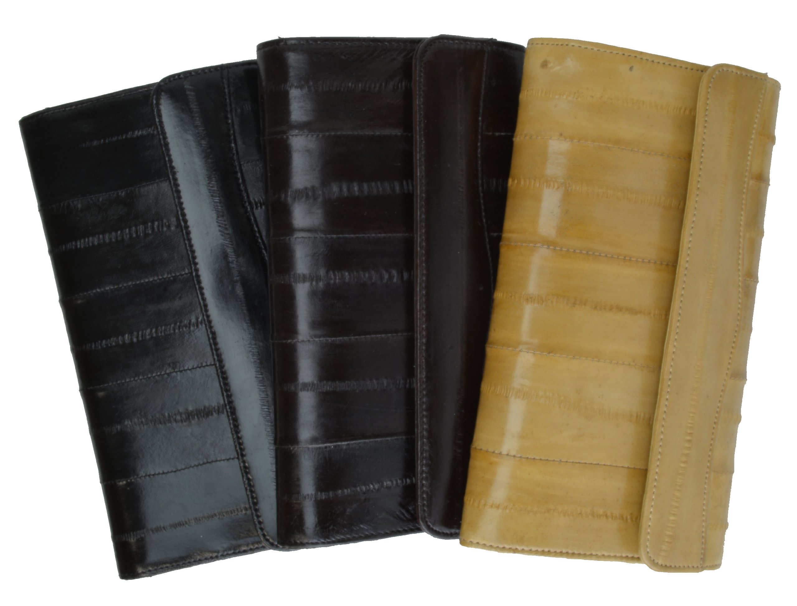Premium Eel Skin Leather Checkbook Cover & Wallet for Women - RFID Blocking ID Slot, Credit Card Holder - Perfect for Business, Travel, and Everyday Use