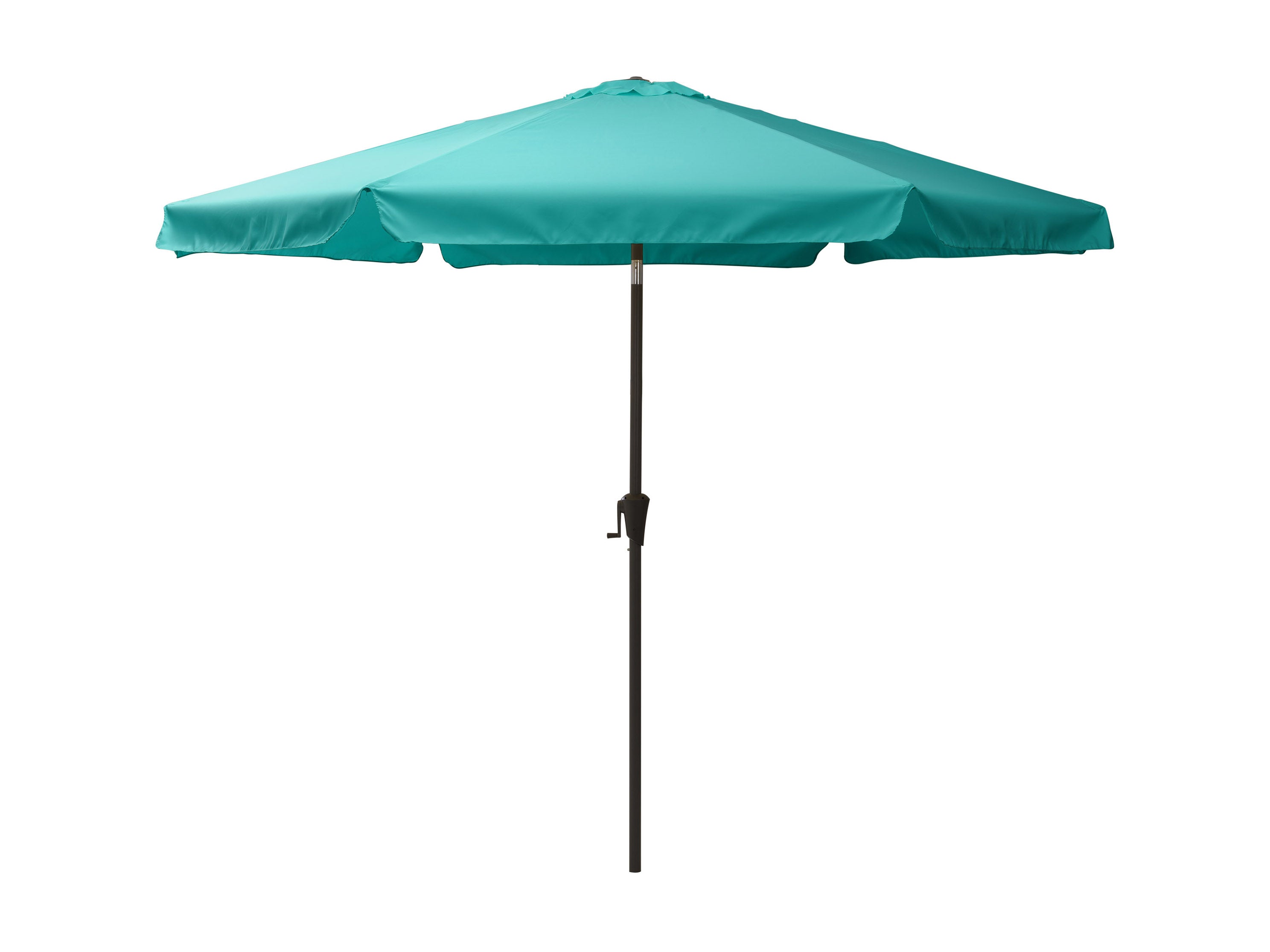10ft Round Turquoise Patio Umbrella - UV Protection Outdoor Market Umbrella for Poolside, Beach, Garden, and Backyard Relaxation
