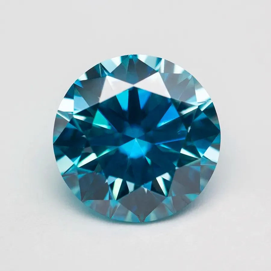 Loose Moissanite Stones - Pink, Black, Green, Blue, Yellow, Purple, Gray, Red | Round Cut GRA Certified Diamonds & Gemstones for Jewelry Making, Engagement Rings & Wedding Bands