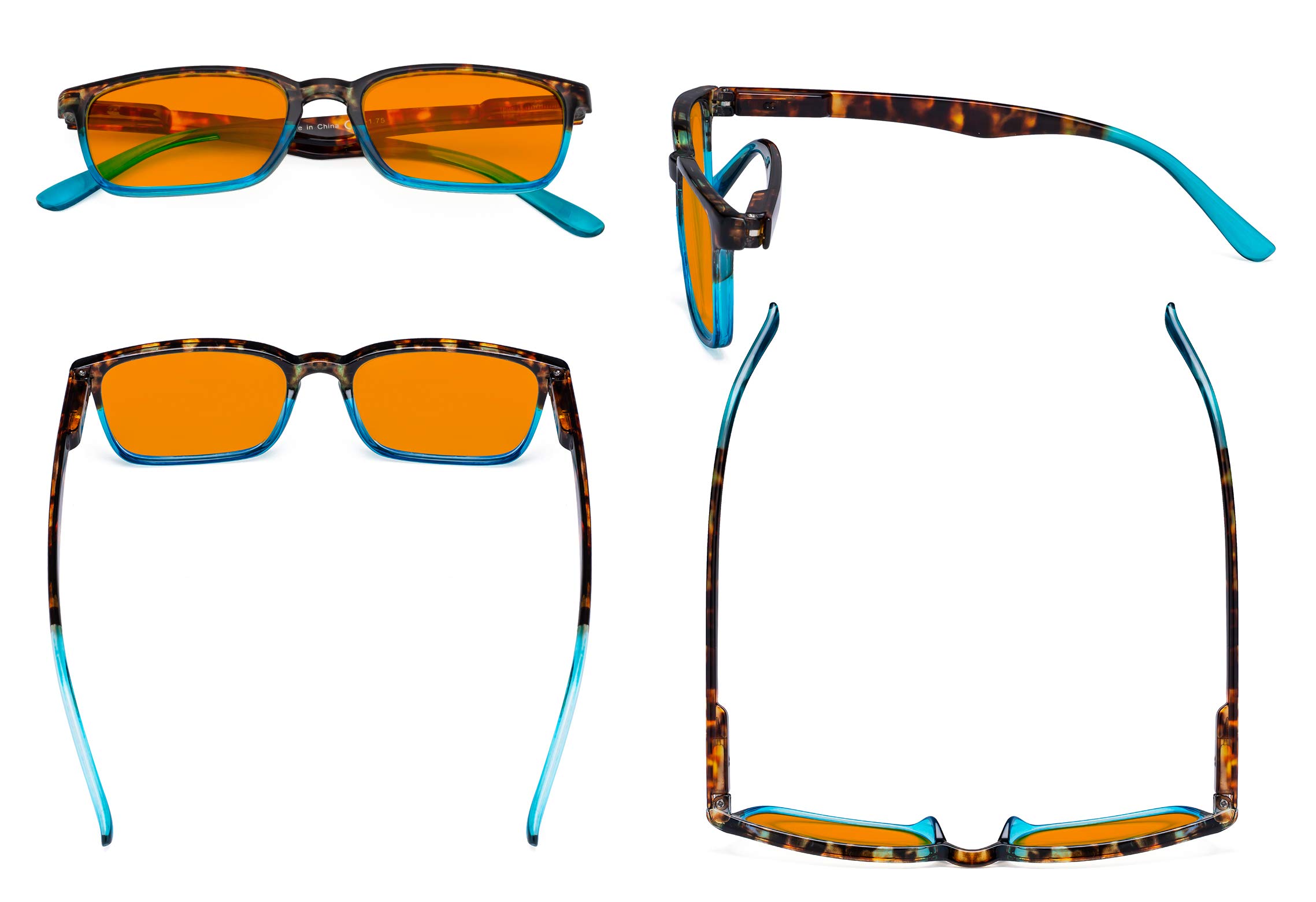 Eyekepper 6-Pack Blue Light Blocking Reading Glasses with Orange Tint +0.5 Strength for Computer, Phone & Screen Use - Reduce Eye Strain & Improve Sleep