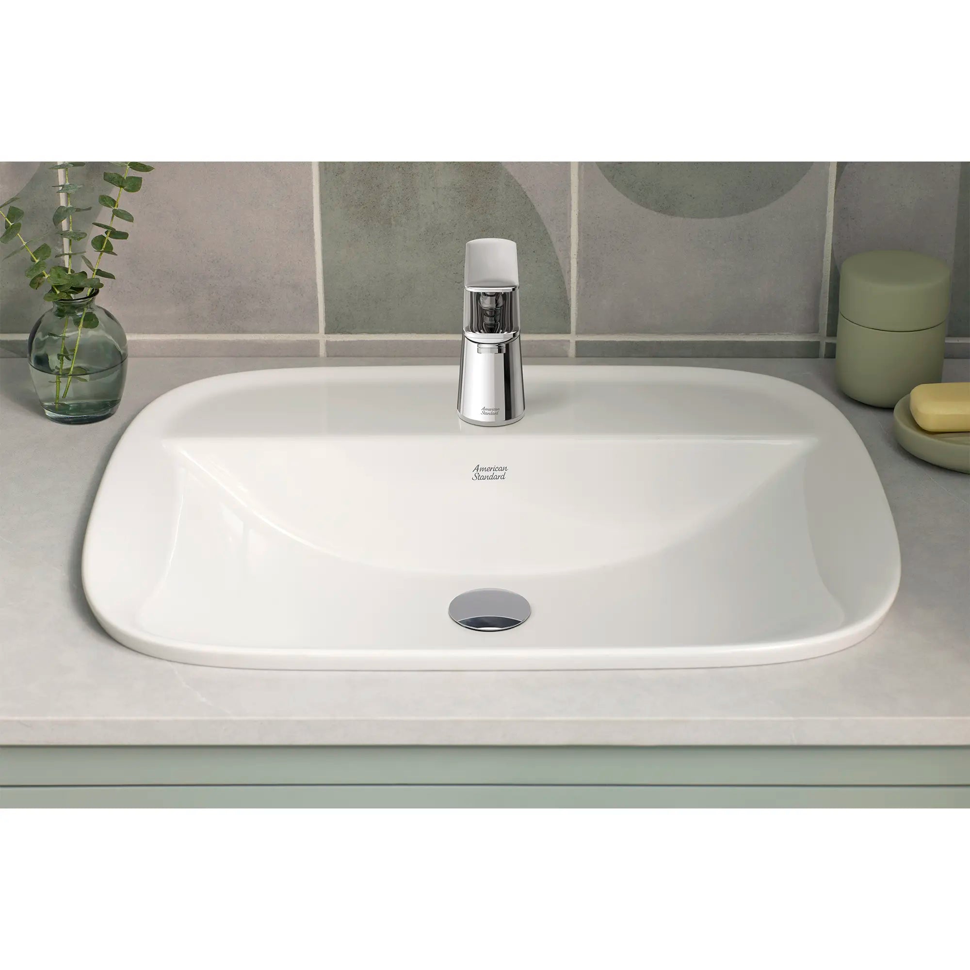 Aspirations Single Handle Bathroom Faucet - 1.2 GPM Water-Saving Design with Lever Handle - Perfect for Modern Vanities & Small Bathrooms
